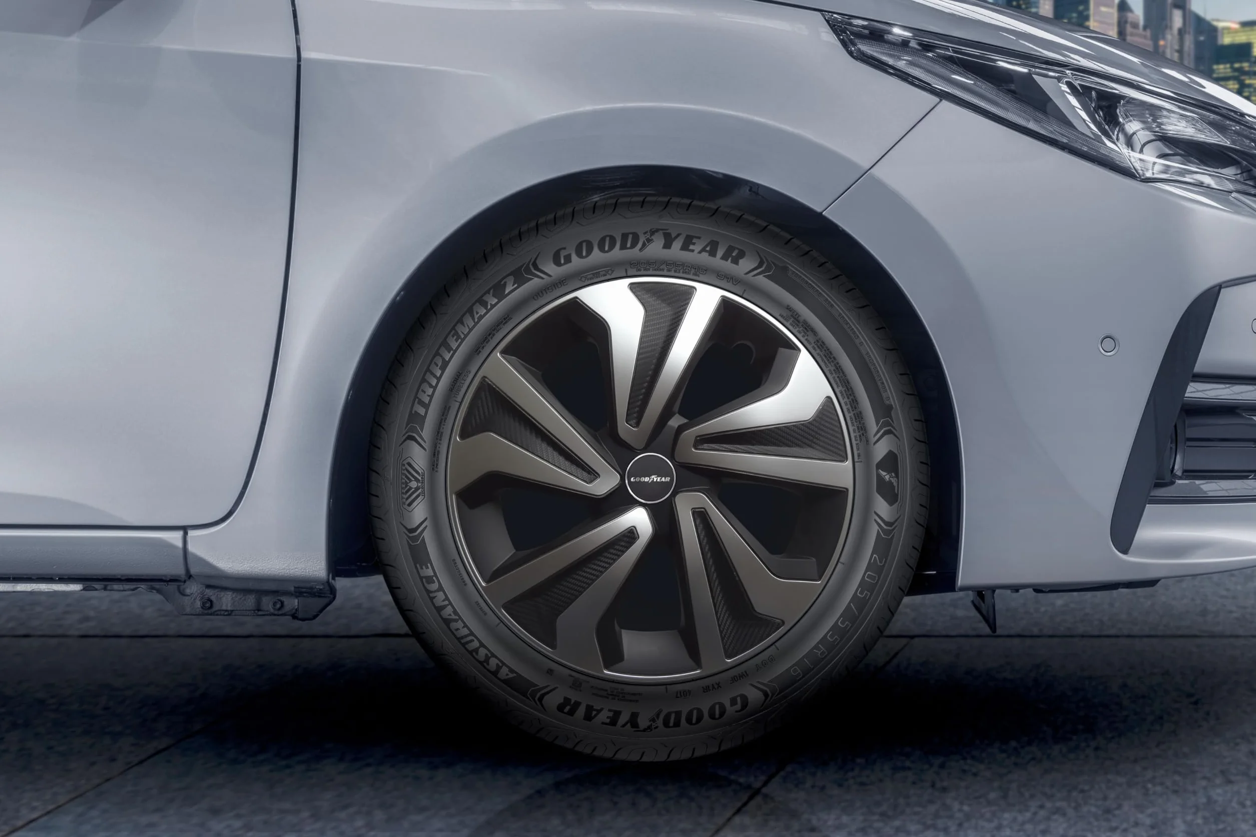 Goodyear Set di 4 copricerchi da 15" Montreal Nero/Argento