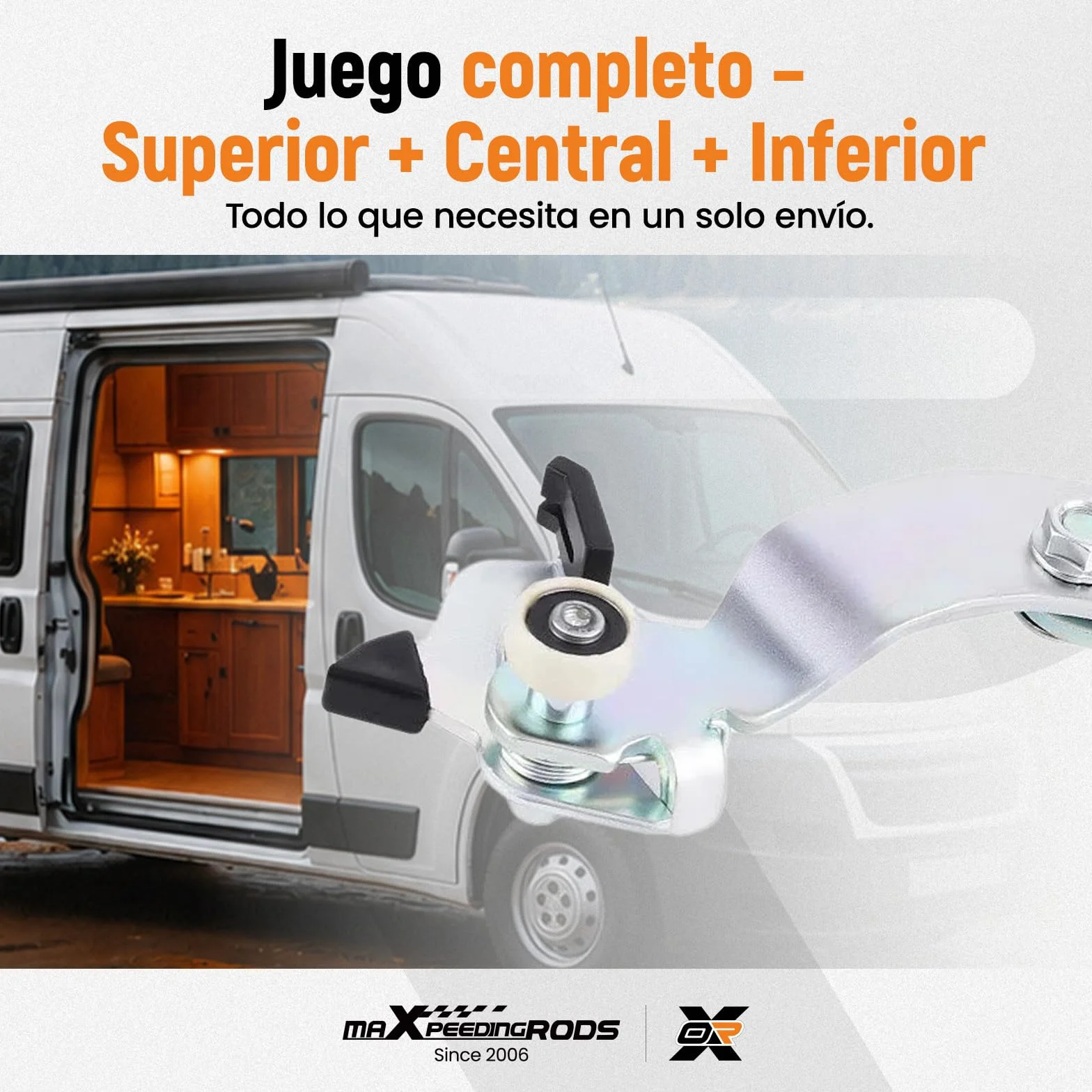 maXpeedingrods Serratura Porta Scorrevole per FIAT Ducato, per CITROEN Jumper, per PEUGEOT Boxer 2006-2024 1344234080 1344239080 1344266080 9033v3 9033s3 9033v8