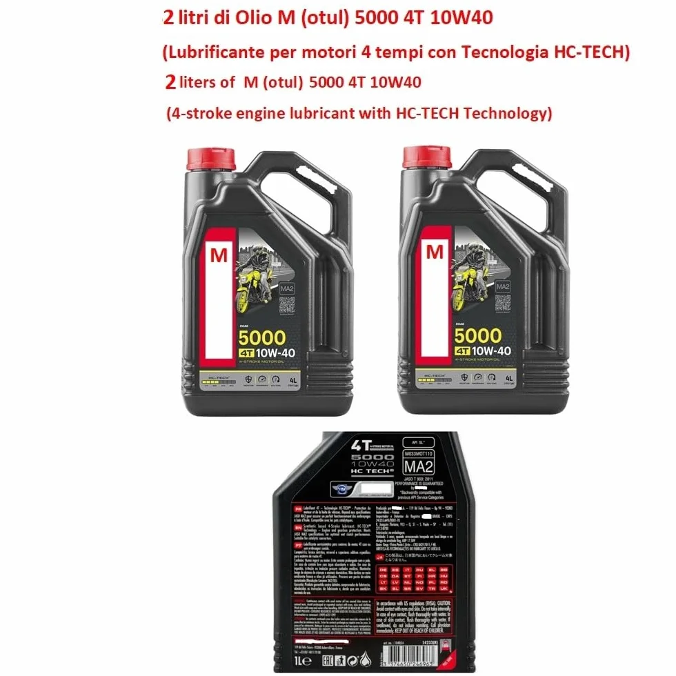 COMPATIBILE CON KAWASAKI J 300 KIT TAGLIANDO PER SCOOTER 2 LITRI DI OLIO 10W40 5000 4T TECNOLOGIA HC-TECH+FILTRO OLIO+FILTRO ARIA+CANDELA