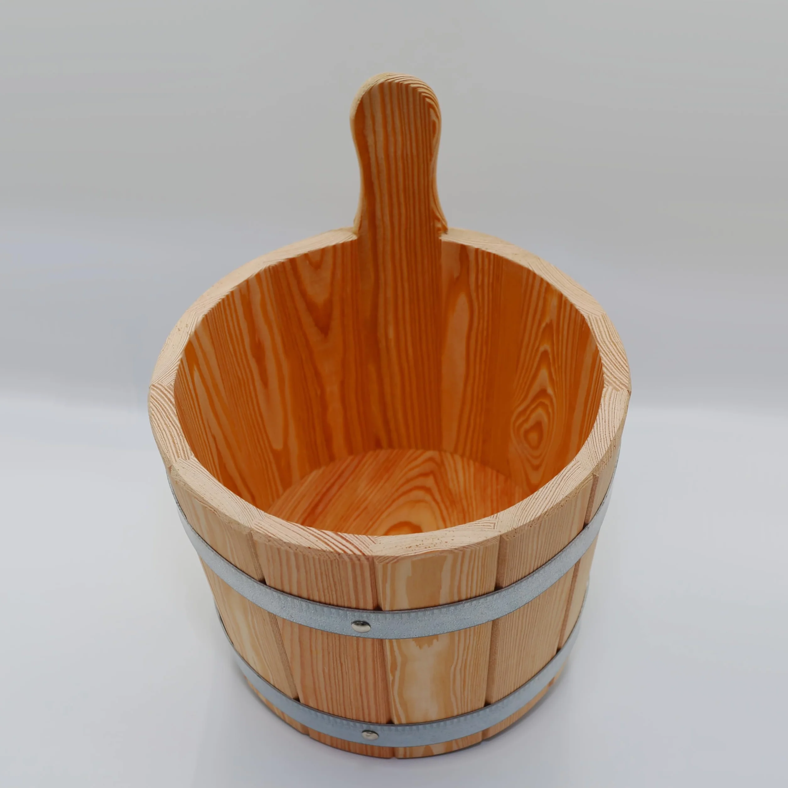 HAF® Set per sauna in larice 5 litri con inserto e mestolo 40 cm legno di pino | Secchiello resistente all'umidità | Accessori sauna