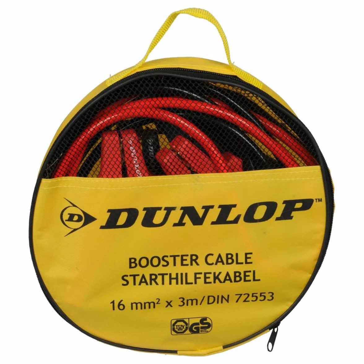 Dunlop Cavi Batteria Auto 16 mm² x 3 m con Pinze e Borsa Certificato TÜV