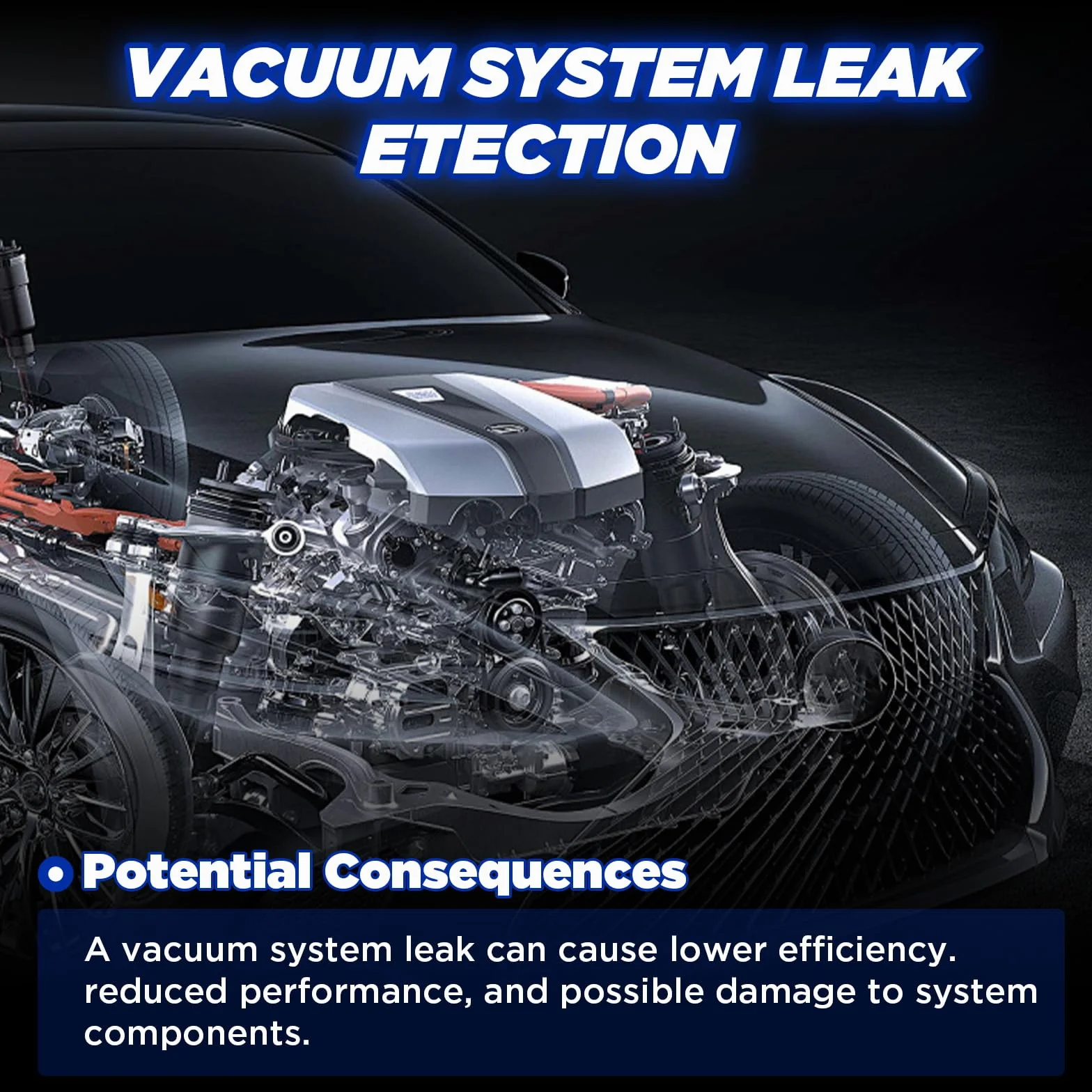Tester di perdite per automobili T105 con macchina del fumo, pompa dell'aria e manometro, diagnostico EVAP 12V