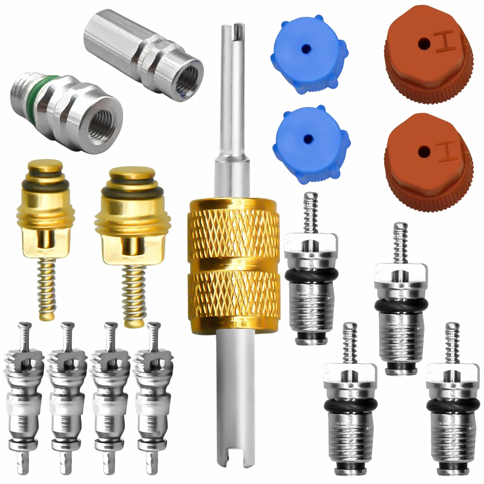 CANIPHA Air Conditioning Valve Kit Nucleo valvola Aria condizionata R12 R134a Porta Servizio AC