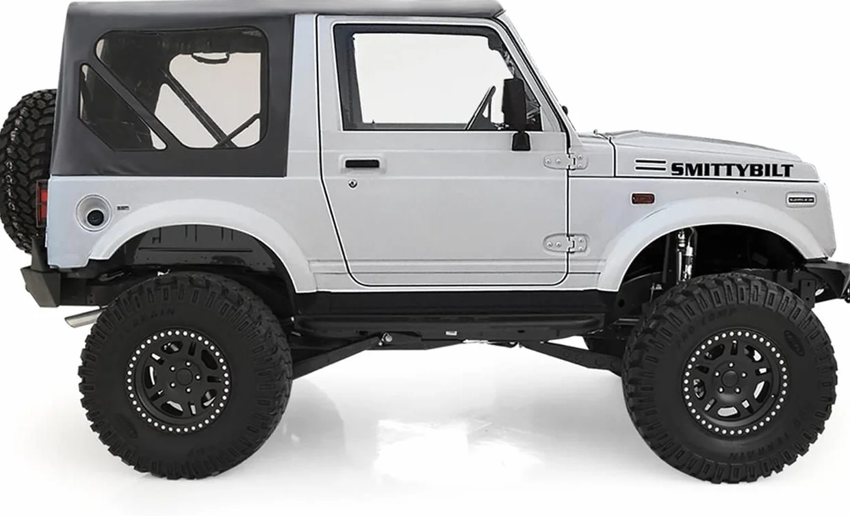 Suzuki Samurai 1987-94 Soft Top Denim Ricambio Finestre Trasparenti Nero