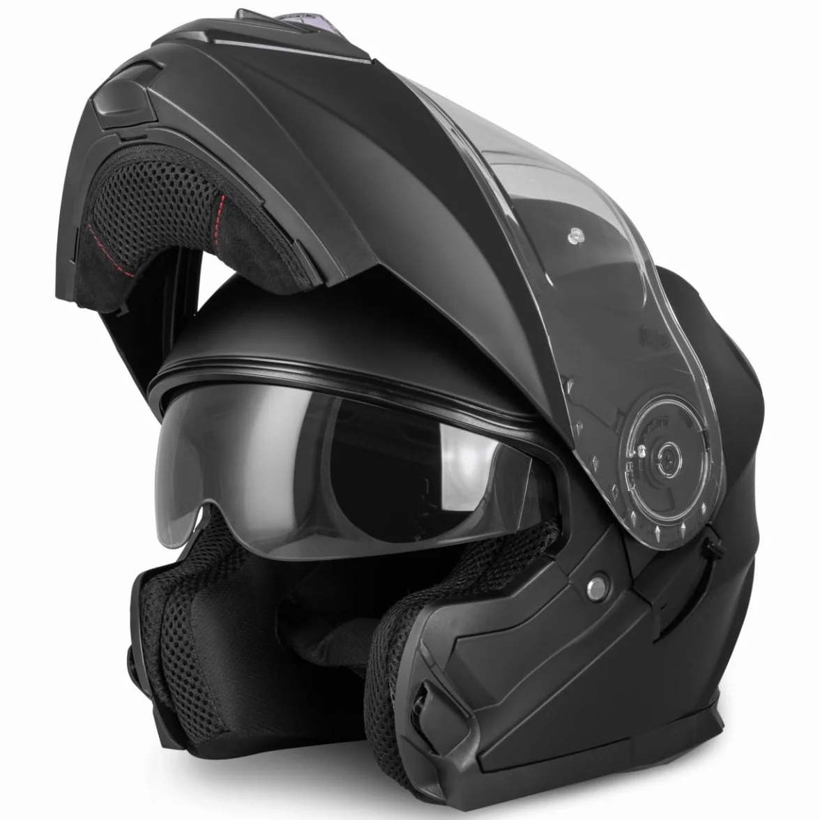 VINZ Santos Casco Modulare Moto & Scooter | Con Doppia Visiera | Certificato ECE 22.06 & PINLOCK preparato | Integrale Donna E Uomo | nelle taglie dalla XS-XXL