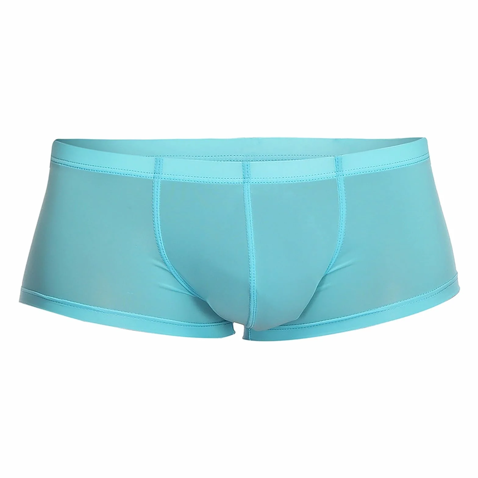 Boxer da uomo a vita bassa hipster pantaloncini corti trunks elastico in vita traspiranti morbidi larghi biancheria intima