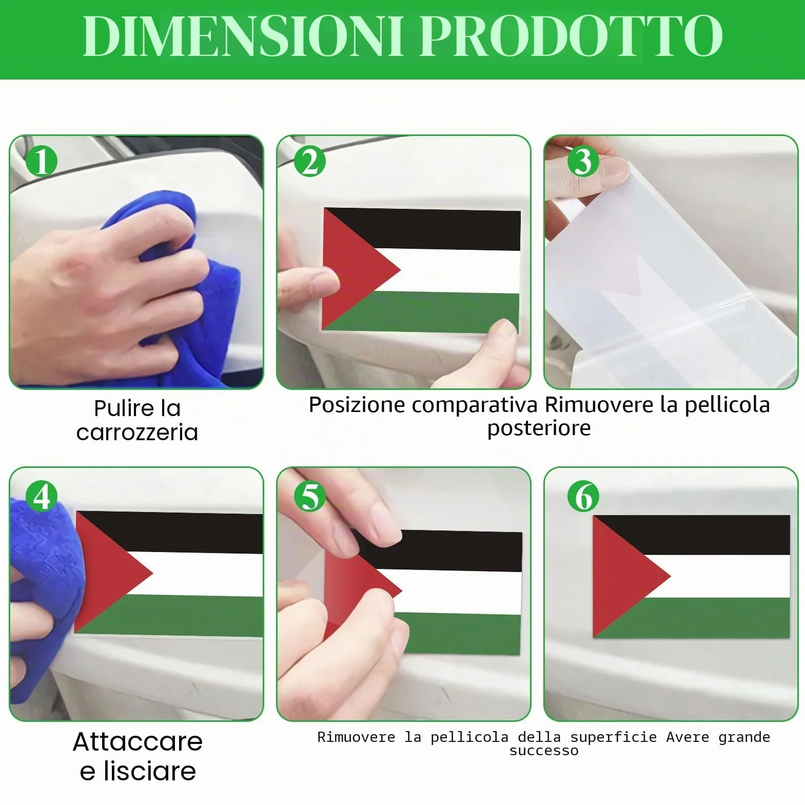 14 pcs Adesivo Bandiera Palestina, Bandiera Palestinese Auto Adesivo, Mini Adesivo Bandiera Palestinese, per Porte e Finestre, Paraurti, Supporto per Bottiglie di Computer Portatili Della Palestina
