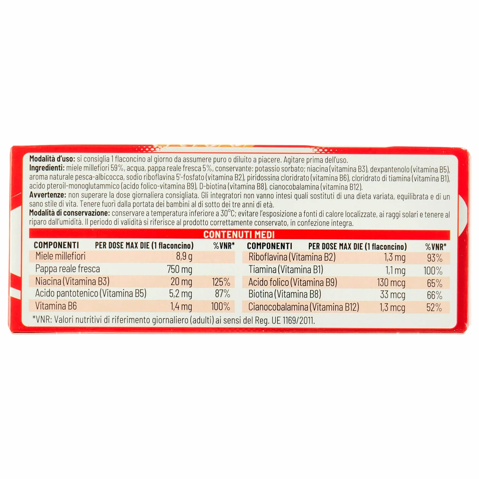 Equilibra Integratore Pappa Reale Fresca con Vitamina B e Miele Millefiori per Stanchezza e Affaticamento Senza Glutine e Lattosio - 6 Confezioni da 10 Flaconi, 1500 g