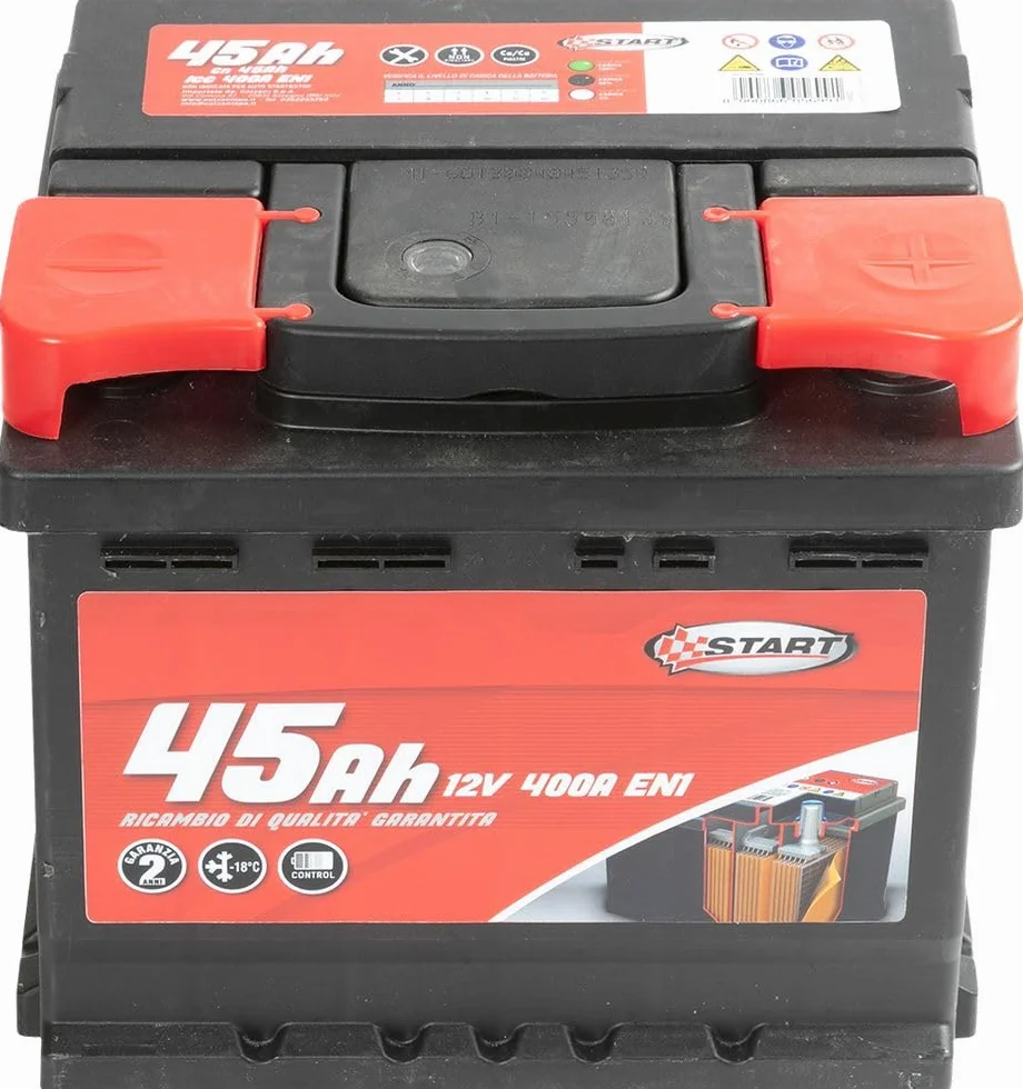 Batteria Auto 45AH 12V 400A polo positivo destro Cassetta L1