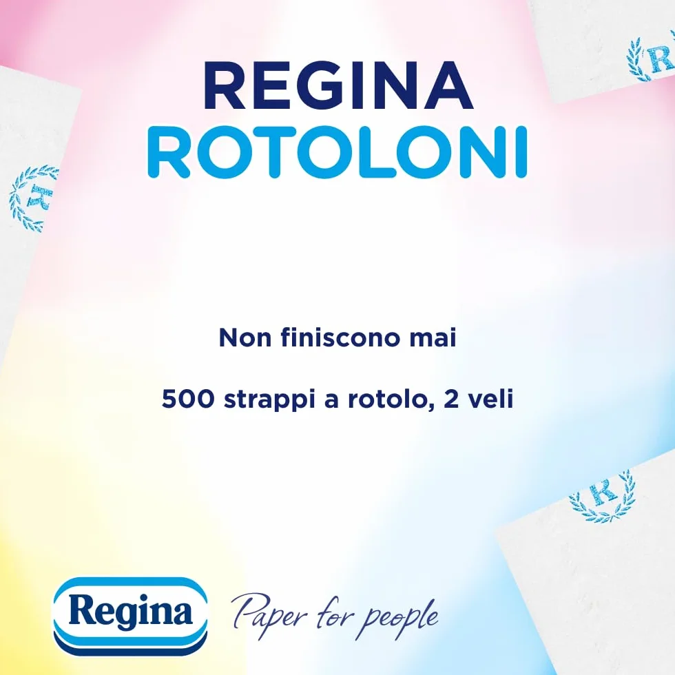 Regina Rotoloni 4 Maxi Rotoli Carta Igienica 500 Fogli 2 Veli FSC