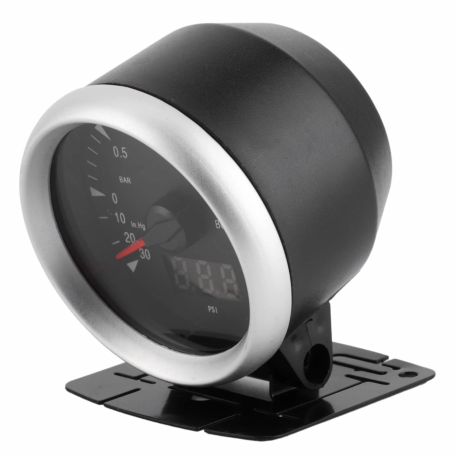 aqxreight - Manometro Turbo, 60 Mm / 2,5 Pollici 12V Indicatore Turbo Boost per Auto LED Universale -30-2,5 BAR Controllo Indicatore LED