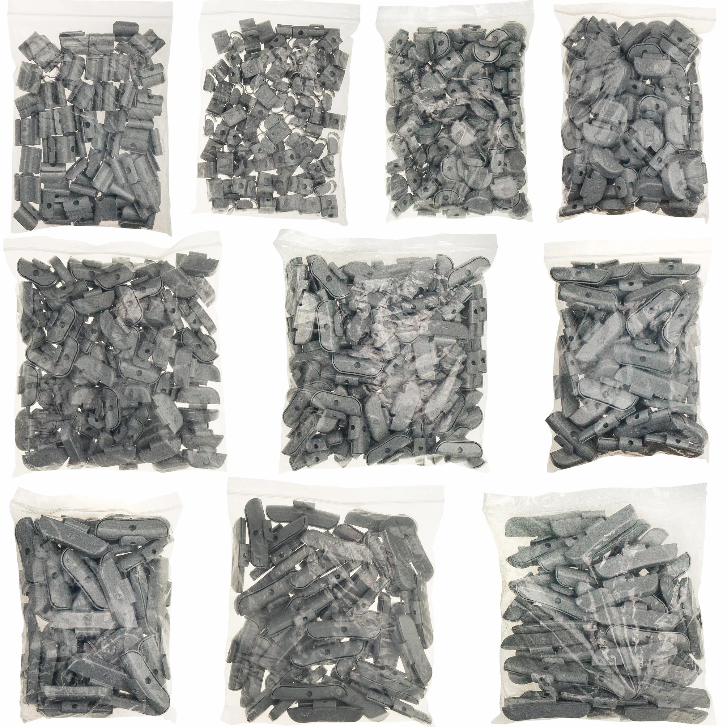 Assortimento di 800 pesi per cerchioni in acciaio, 5-50 g, FE/S