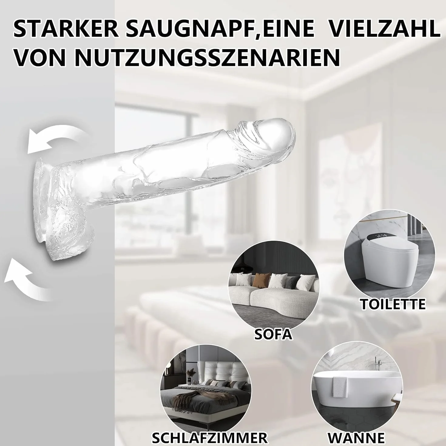 Dildo Realistico per Uomo Design Impermeabile Silicone Massaggiatore