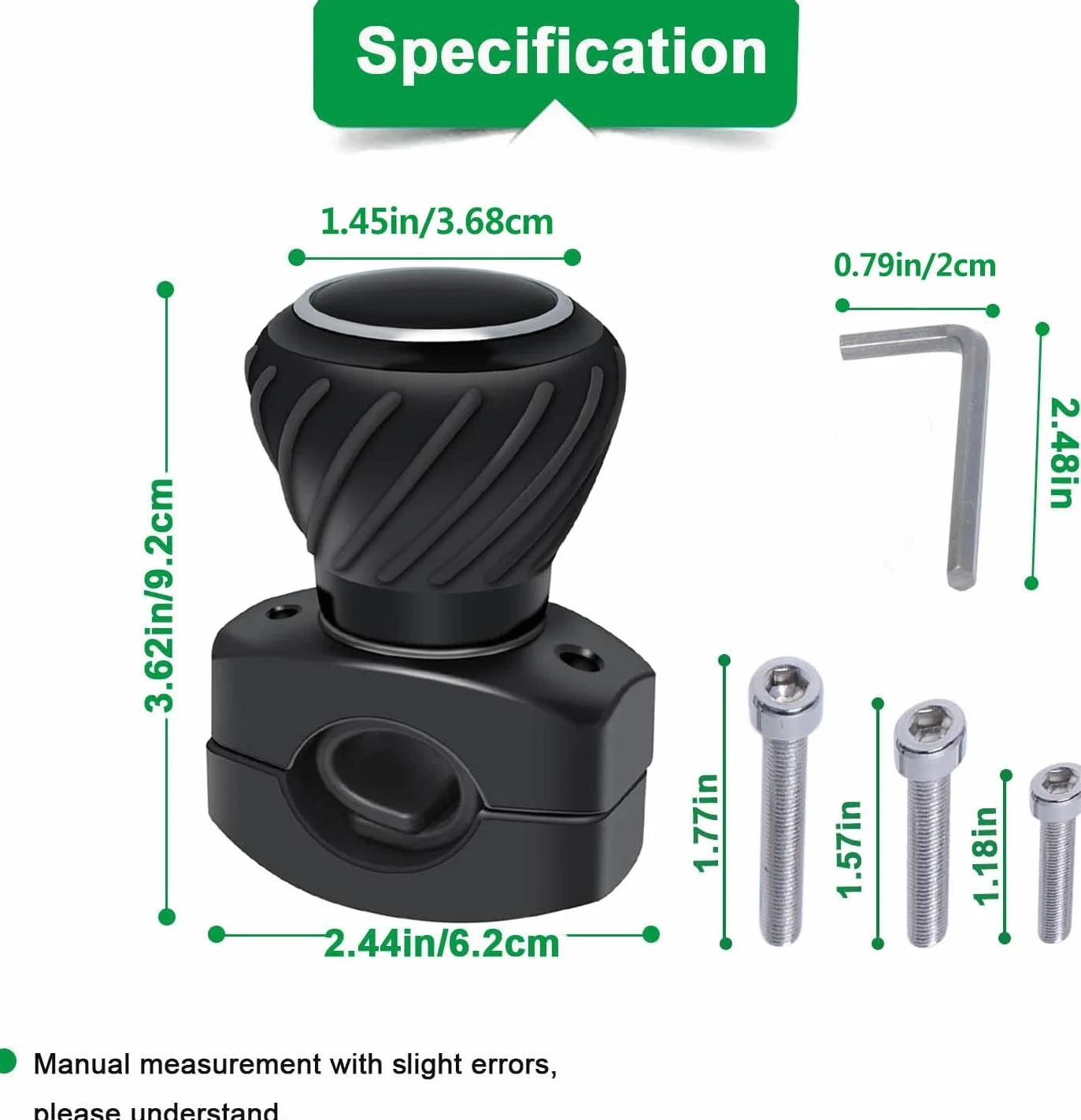 Pomello per Volante Auto Compatibile Kubota John Deere Universale 2 Pezzi