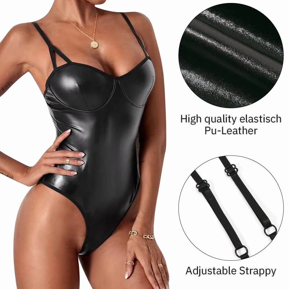 Donna Lingerie Sexy Babydoll Body Push Up Scollo a V Profondo Intimo Senza Schiena Cosplay Teddy Chemise