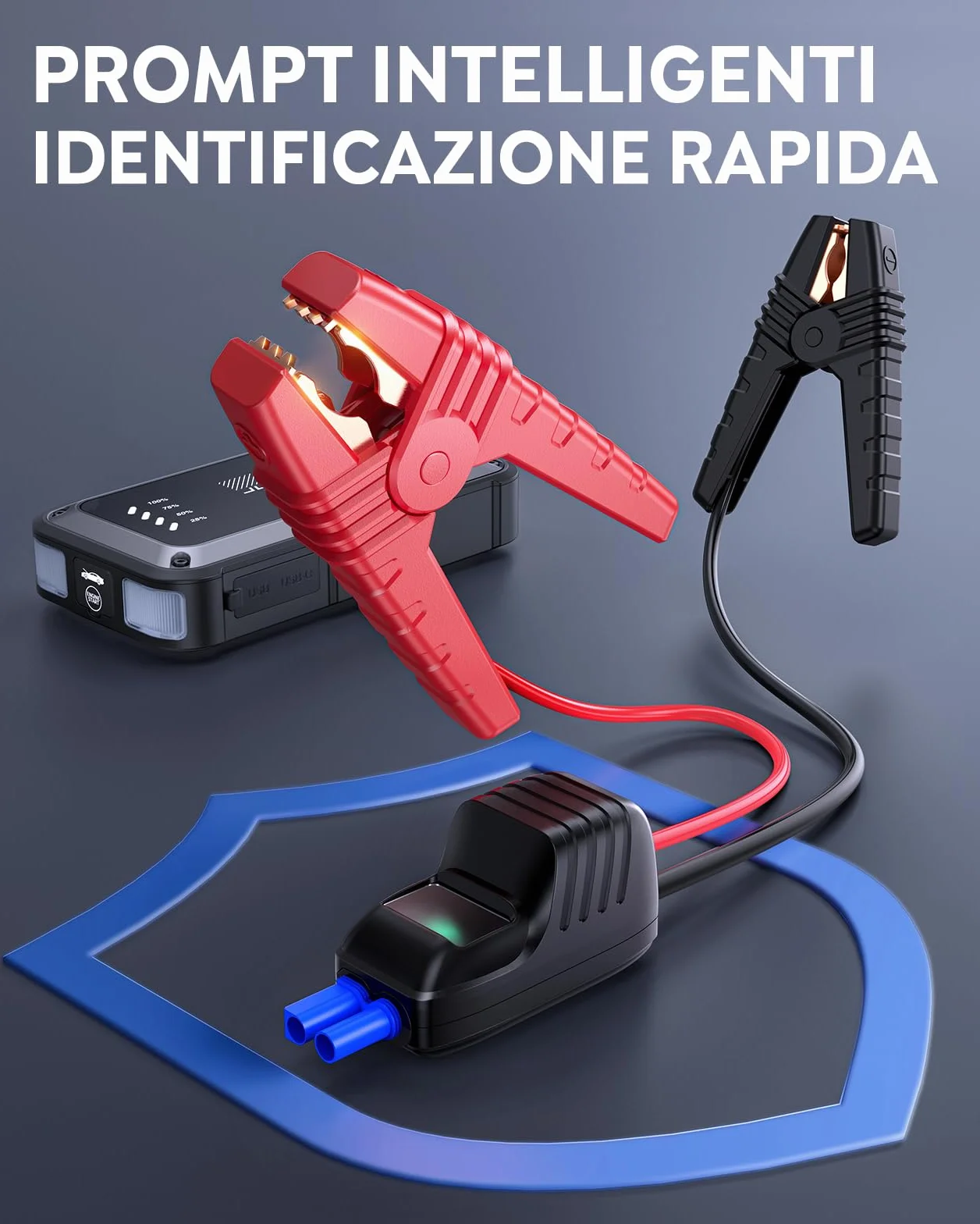 TREKURE Avviatore Batteria Auto 5000A 16800mAh 12V Booster Avviamento Portatile per Motori 9.0L Benzina 8.5L Diesel