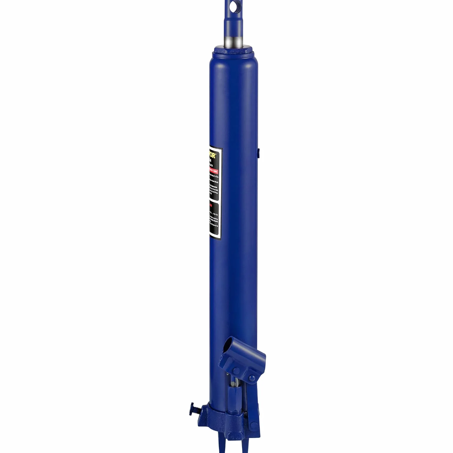 VEVOR Cric idraulico a pistone lungo, capacità 8 tonnellate, con pompa a pistone singolo e base a forcella, per gru da garage/negozio, paranco di sollevamento motore, blu