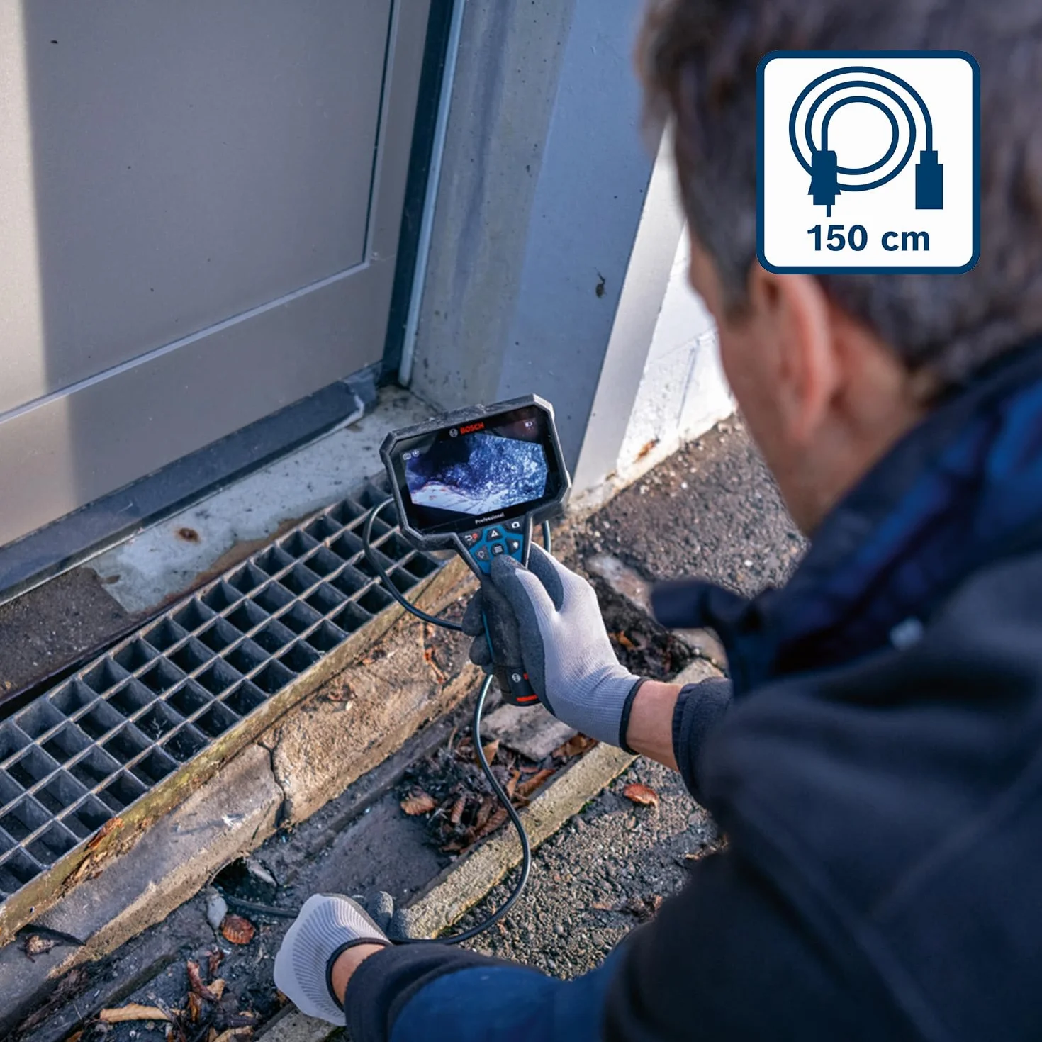 Bosch Professional GIC 12V-5-27 C Telecamera da ispezione 150 cm 5'' 1280x720 px