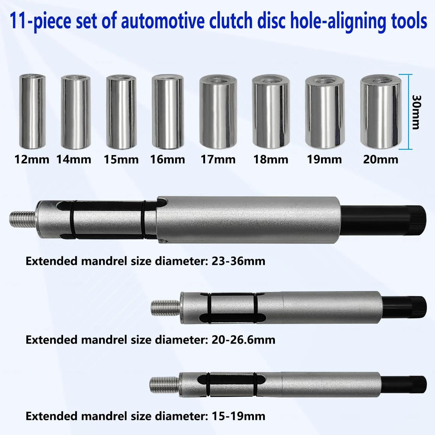 ZKTOOL 11PCS Universale Regolabile Strumento di Allineamento Frizione, Disco Centro Metrico Piastra di Trasmissione