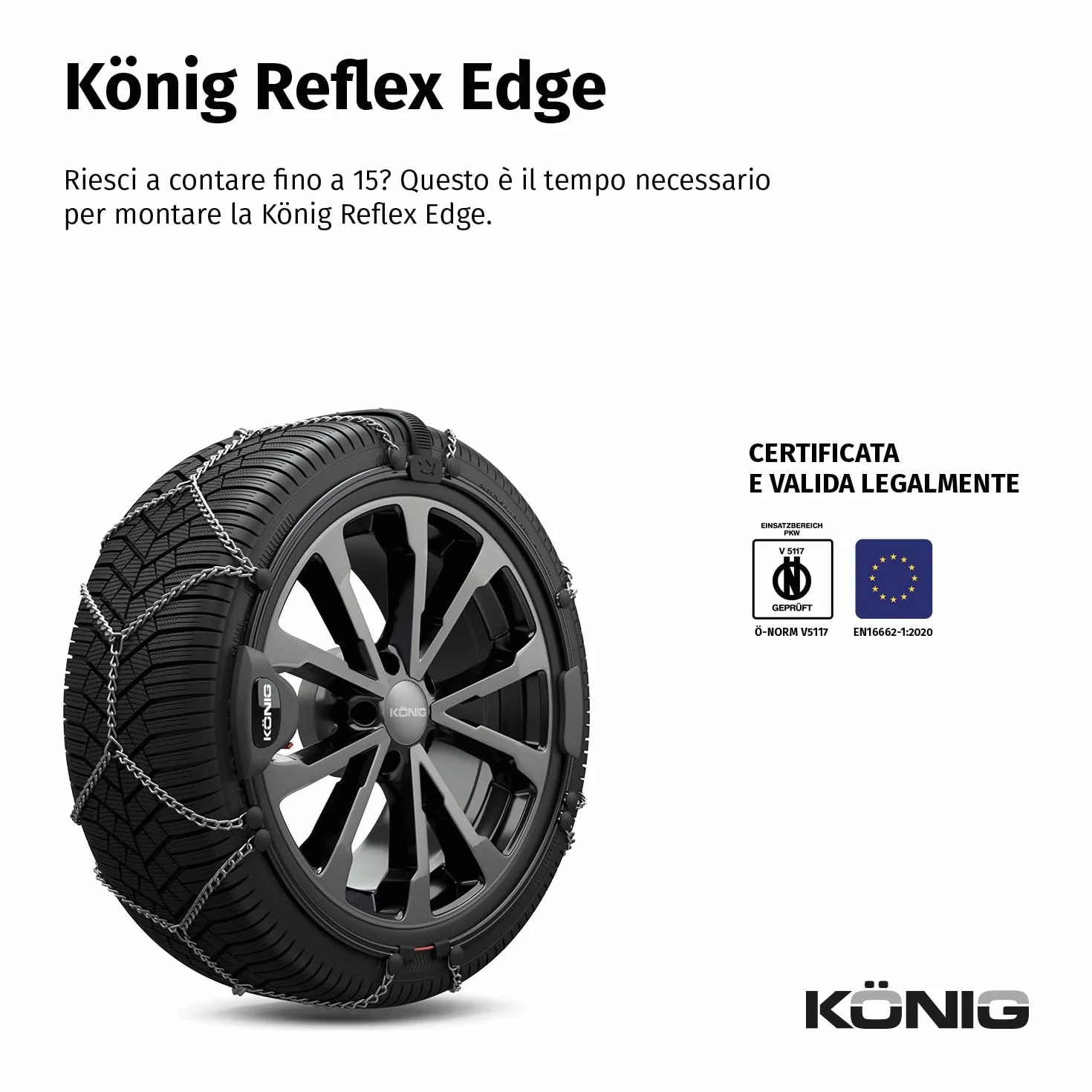 KÖNIG Reflex Edge 597 - Catene da neve