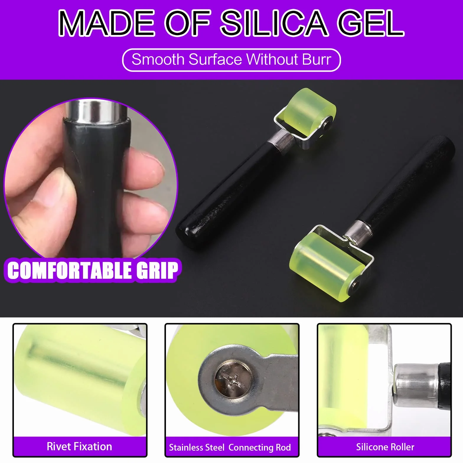 Swpeet Kit di 2 rulli fonoassorbenti (3 cm e 5 cm) – Rullo di gomma professionale per applicazioni di isolamento e impermeabilizzazione automobilistiche