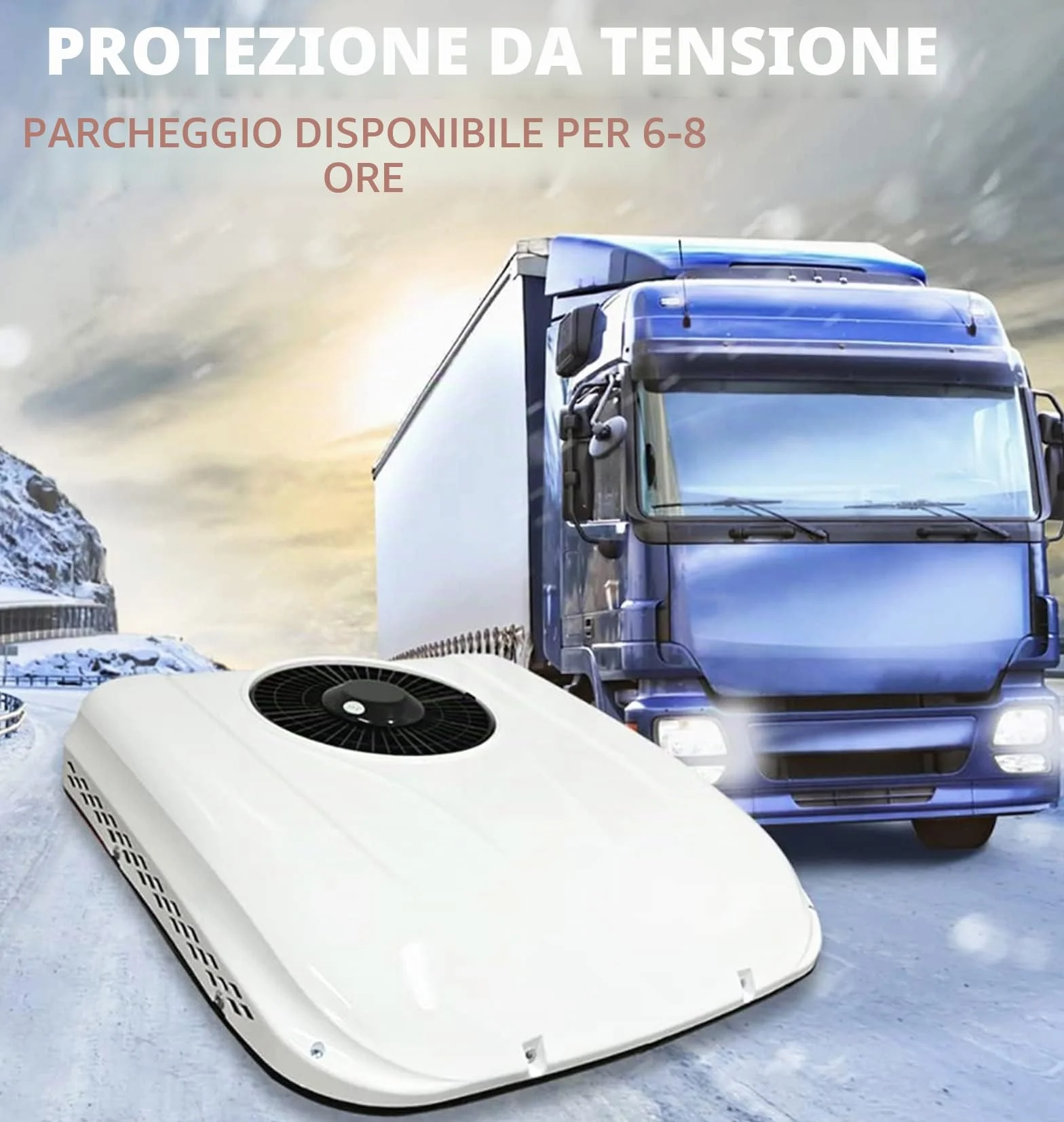 Condizionatore d'aria per tetto auto 12 V DC per camper camion trattori