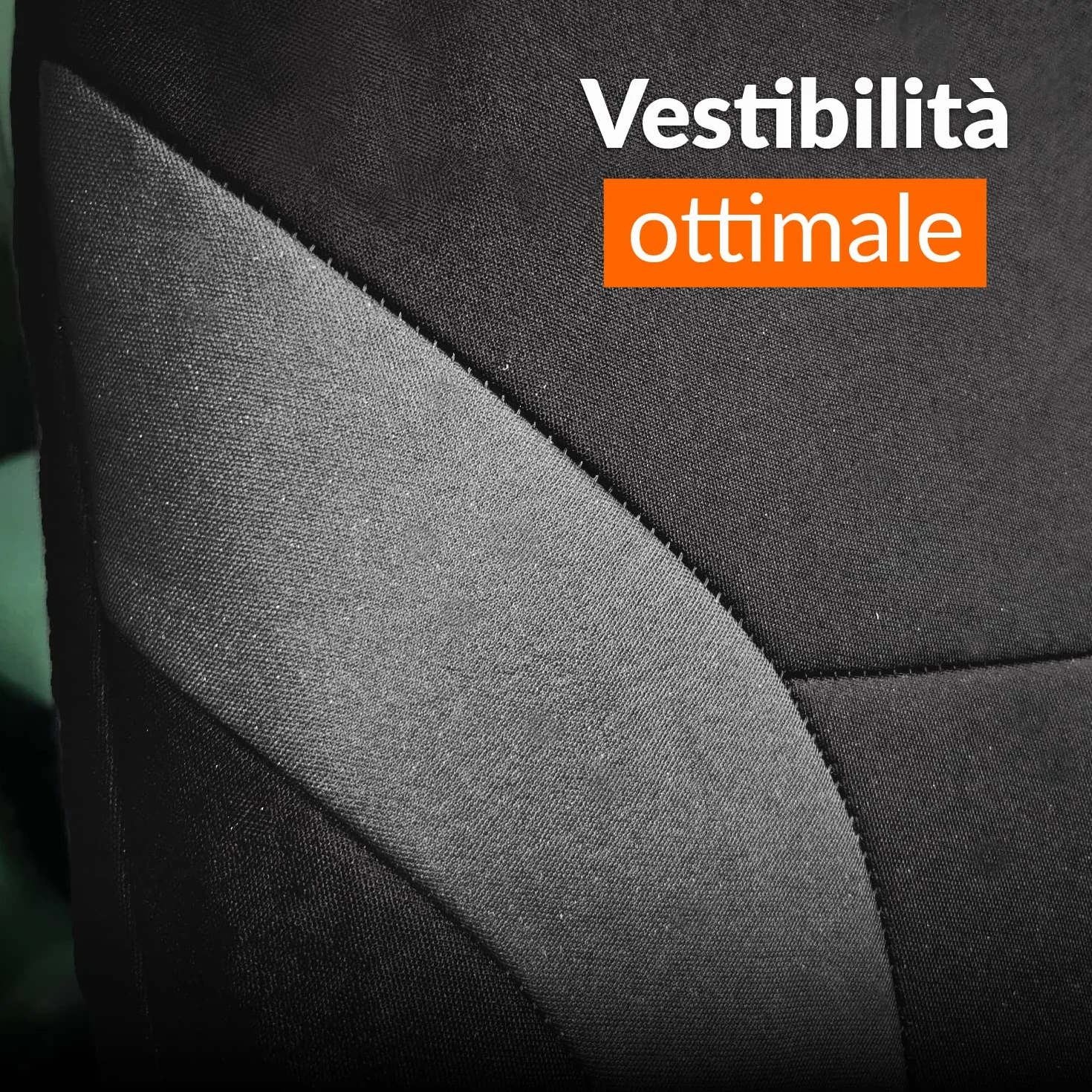Upgrade4cars Coprisedili Auto Anteriore Universali Nero Grigio Set per Guidatore e Passeggero Accessori Auto Interno