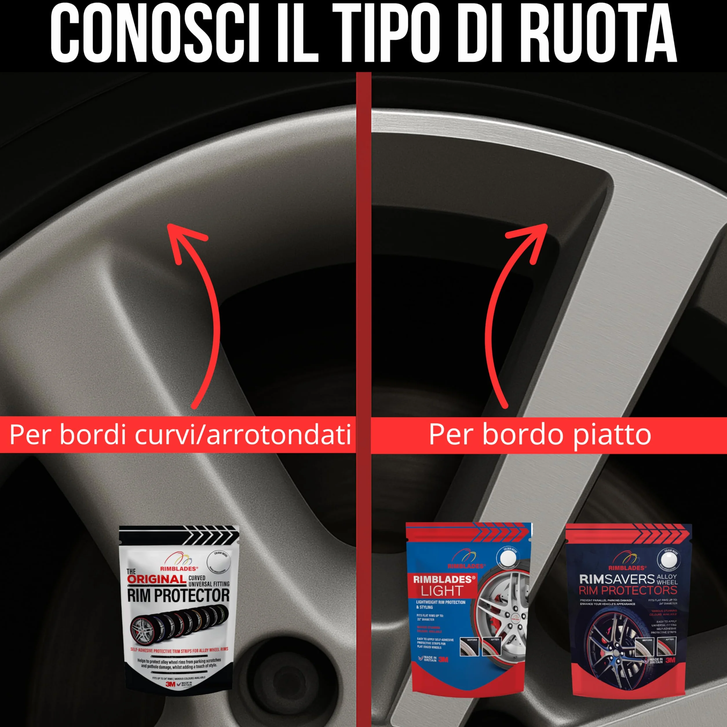 Rimblades Original Protezioni per cerchi in lega Nero 22" x 4