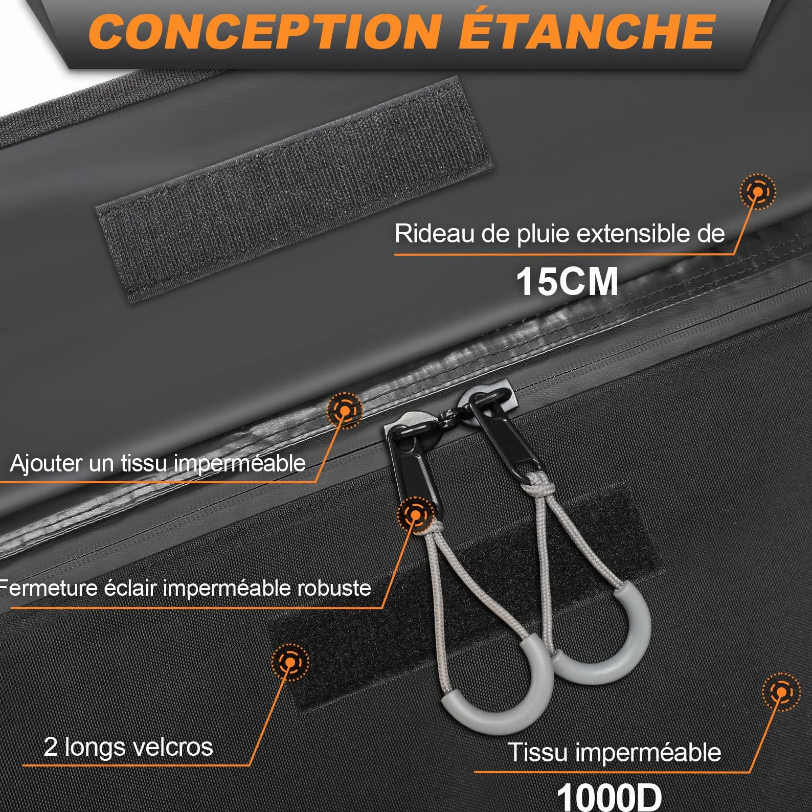 Sailnovo Box Tetto Auto, 580L/20 piedi cubi Baule Auto Tetto Impermeabile Per Con O Senza porta pacchi - incluso 6 ganci di sicurezza e custodia