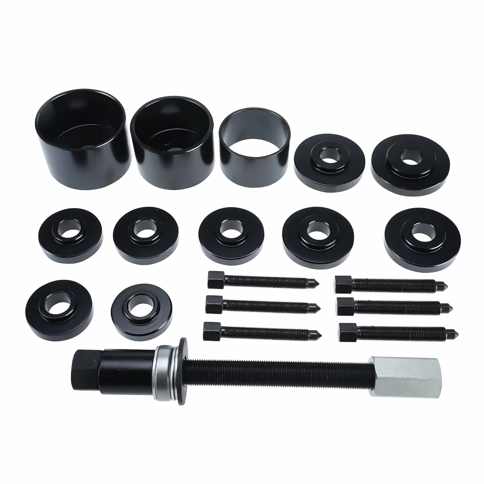 BOOMSTART 19 Pezzi Set di Attrezzi per Cuscinetti Ruota, Estrattori per Mozzi Ruota 55-84mm per VW Audi Opel Fiat BMW Ford