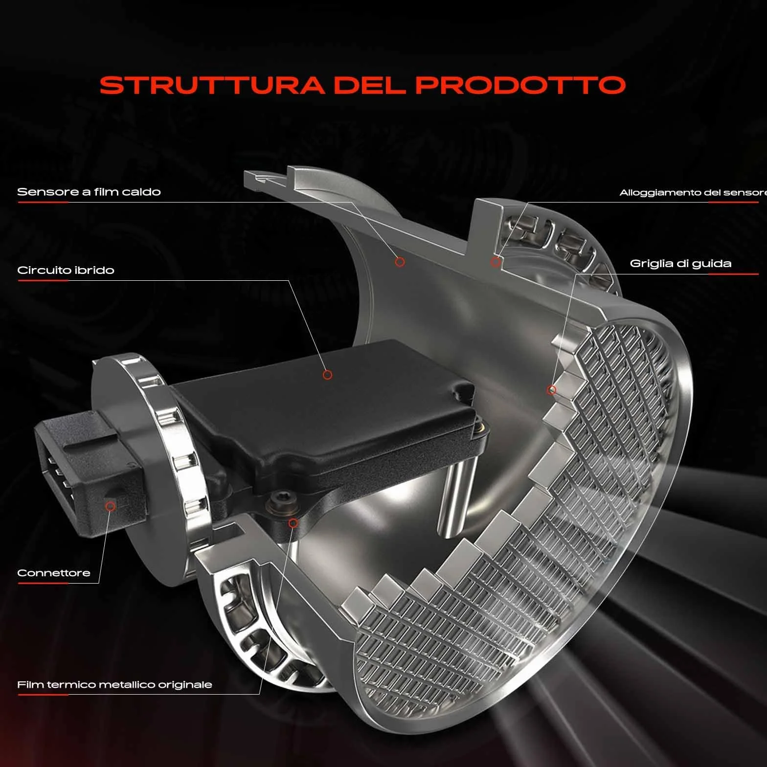 Frankberg Sensore aria aspirazione 5 poli Compatibile A.u.r.i.s Station Wagon E18 Yari.s P13 P9 Outlandel III GFW G.GW ZJ ZK ZL R.A.V 4 IV A4 22204-0T030
