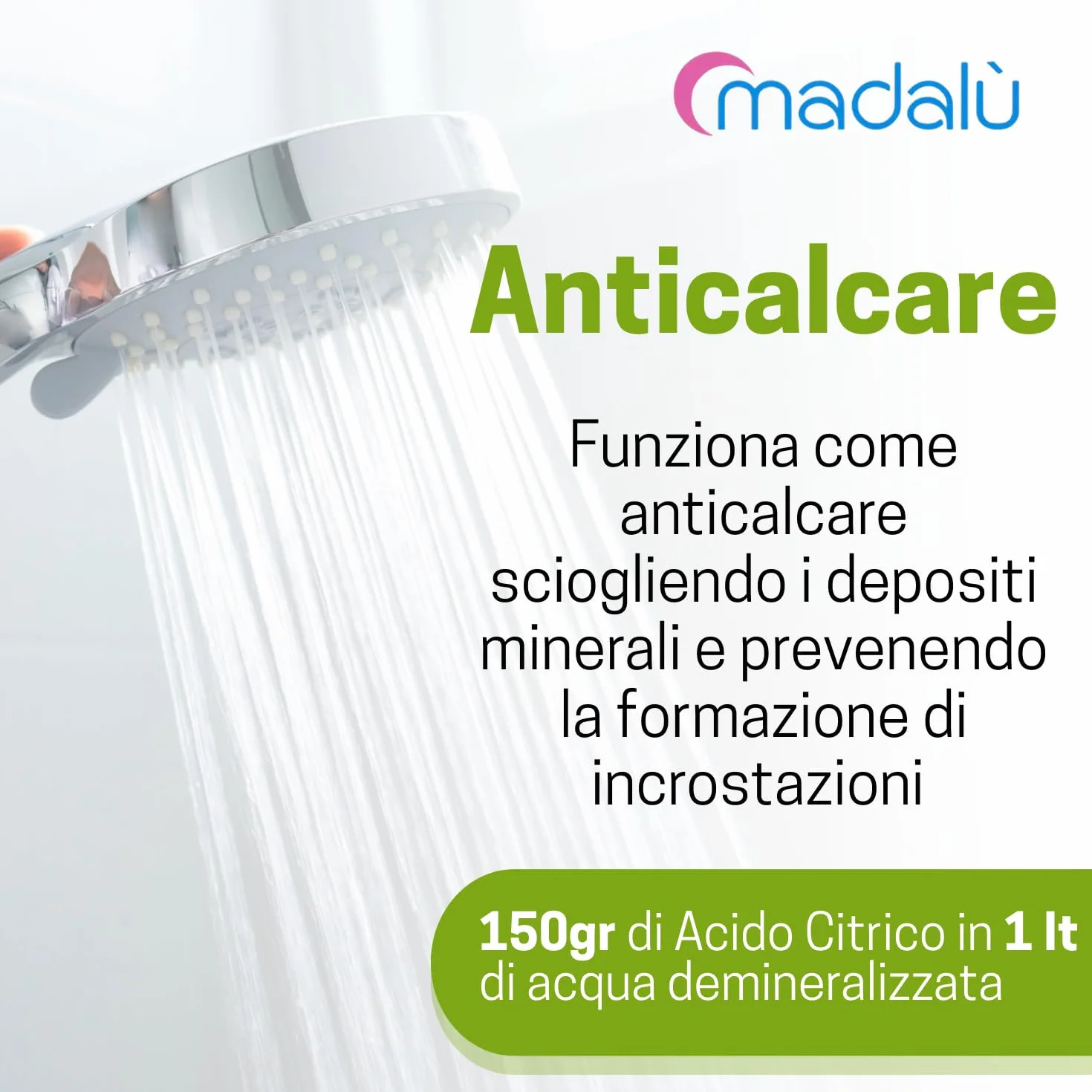Acido Citrico in Polvere 3 kg per Pulizia Lavastoviglie e Lavatrice, Anticalcare Disincrostante