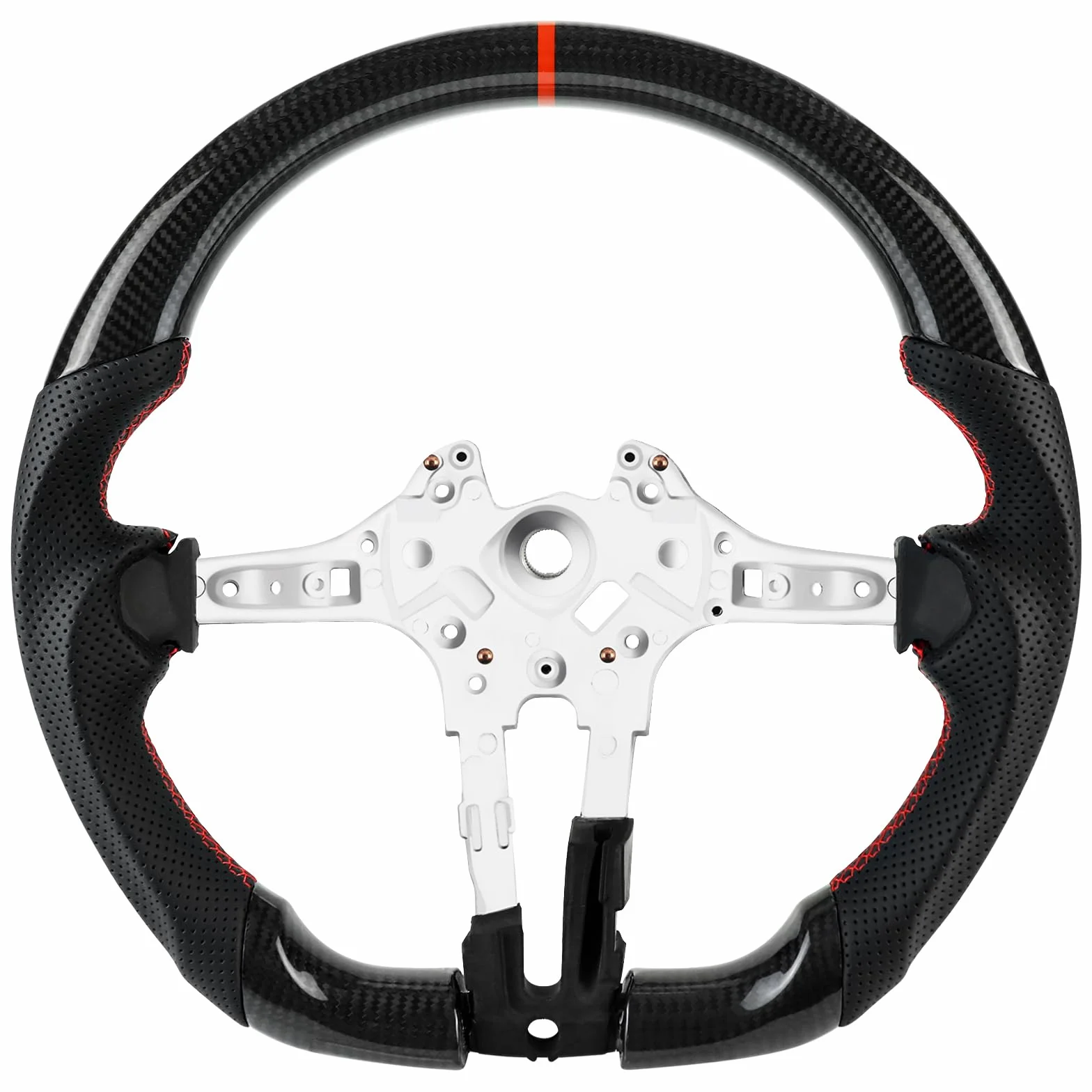 Volante artigianale in vera fibra di carbonio per BMW M Sport M3 F20 F22 F30 F31 F87 M2 F82 F83 F15