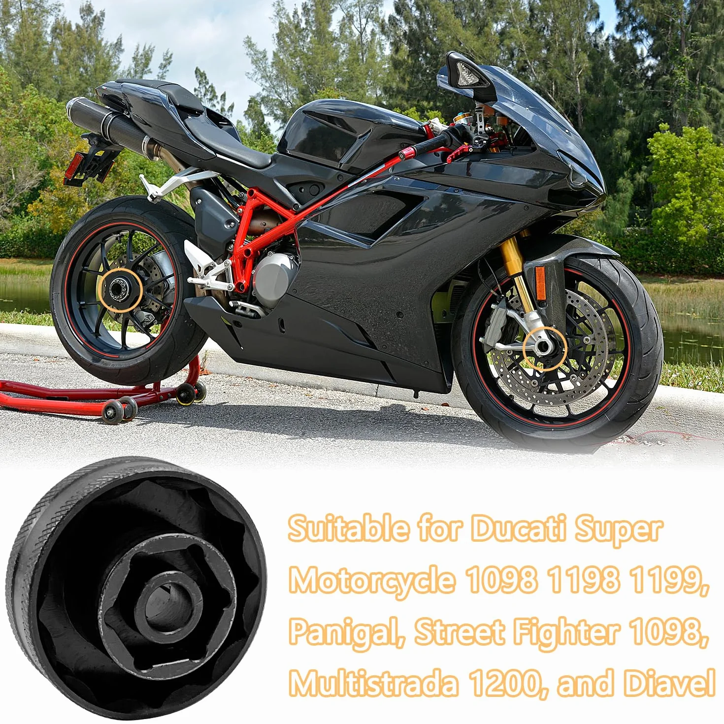 Dado Dell'Asse Posteriore Strumento Chiave a Tubo 55mm 30mm per Ducati Superbike 1098 1198 1199s