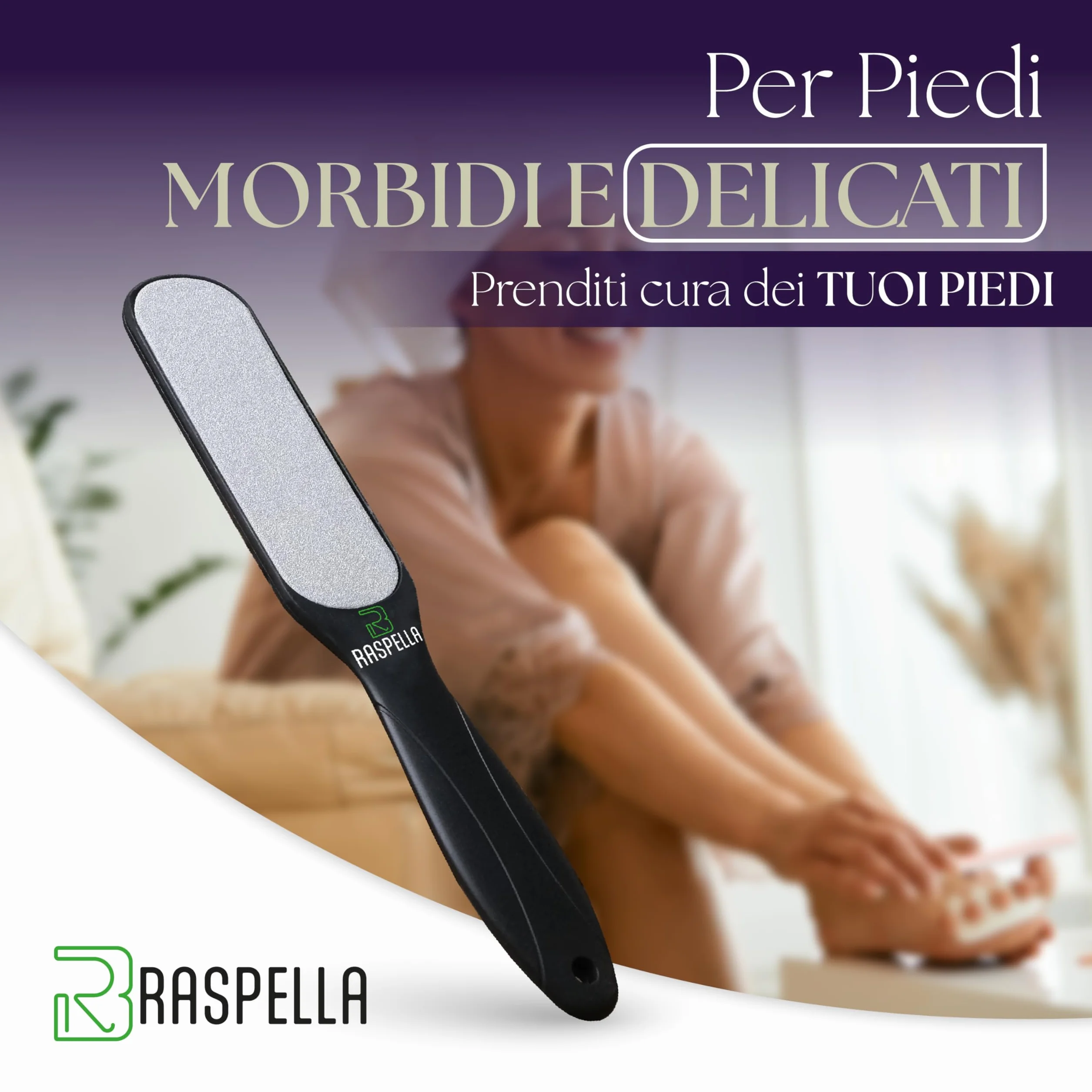 Lima Piedi Professionale Rimuovi Calli e Pelle Secca, Spatola Talloni Screpolati, Raspa Pedicure