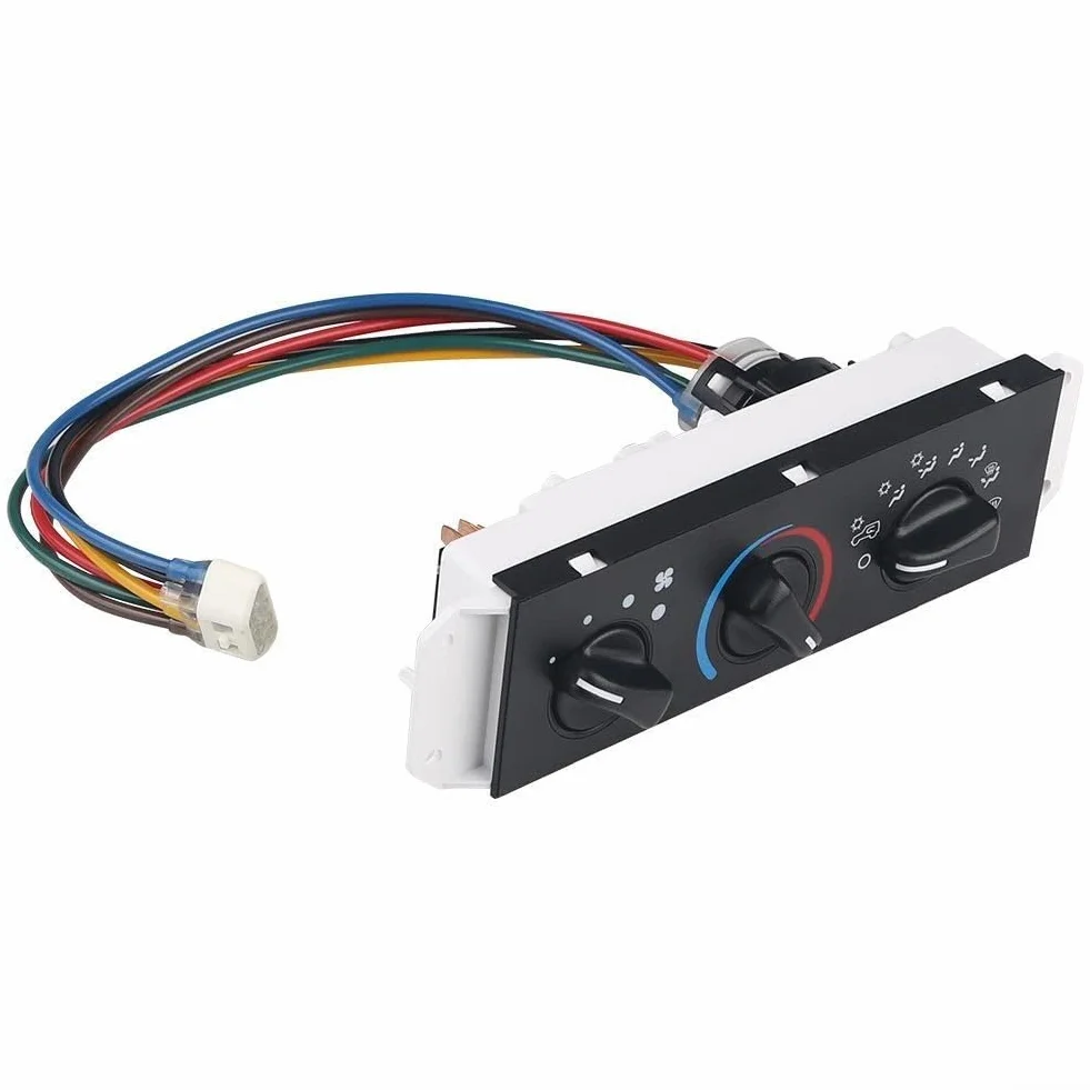 Interruttore del pannello di controllo del riscaldatore A/C compatibile con Jeep per Wrangler TJ 1999-2004, OE: 55037473AB, 55037473AB, 55037473AA, 55037612AA, 55056558AA, 55056559AA