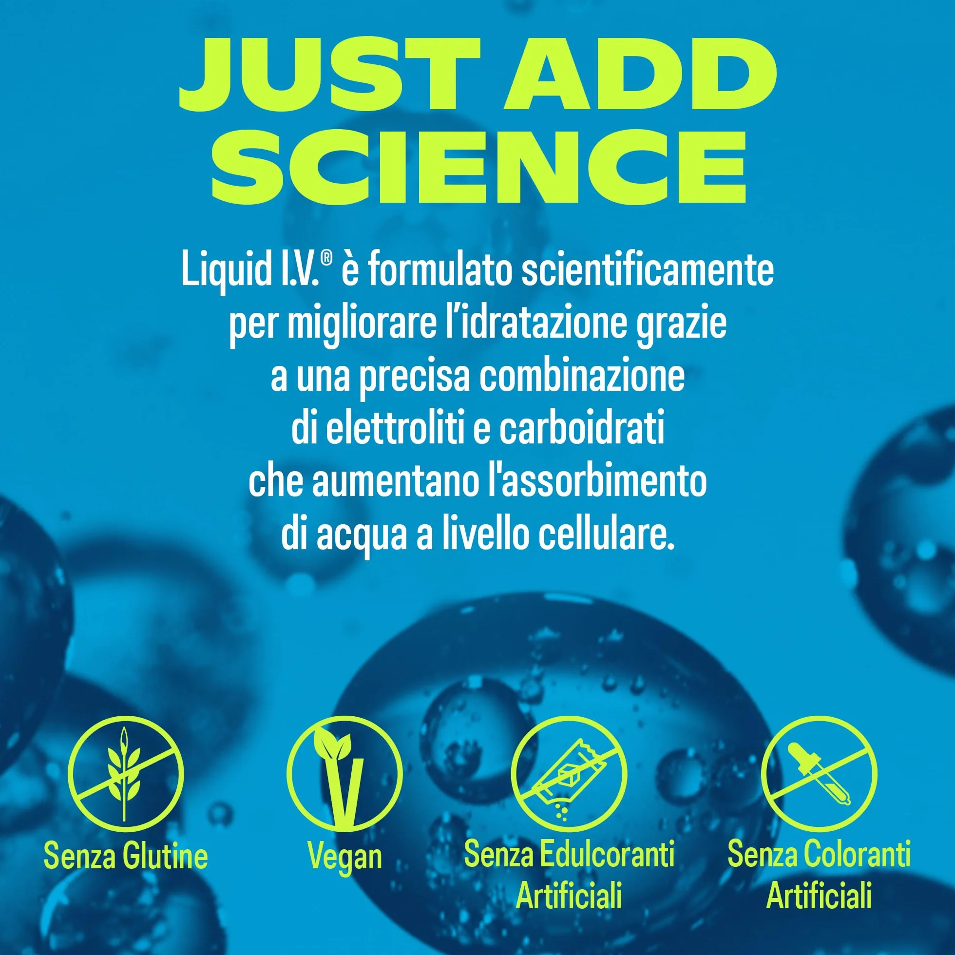 Liquid I.V. 16 stick Integratore Elettroliti Idratazione Rapida Sodio Potassio Vitamine B3 B5 B6 B12 C Lemon Lime Vegano Senza Glutine