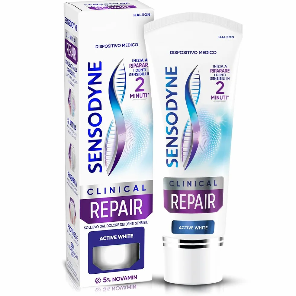 Sensodyne Clinical Repair Active White Dentifricio Denti Sensibili Sbiancante 75ml