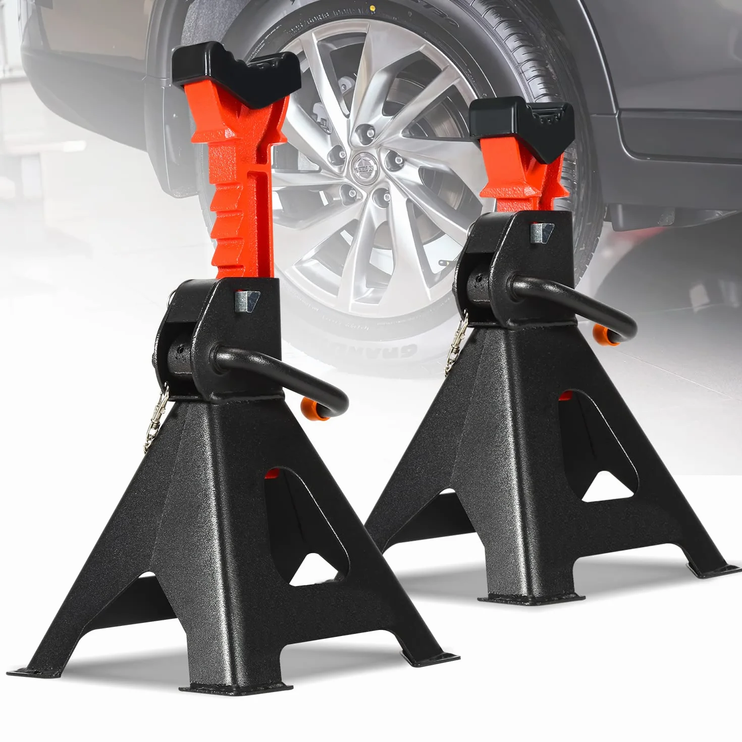 Cavalletto di Sostegno 3T con Fusibile, Supporti per Assale, Altezza Regolabile 285-430 mm
