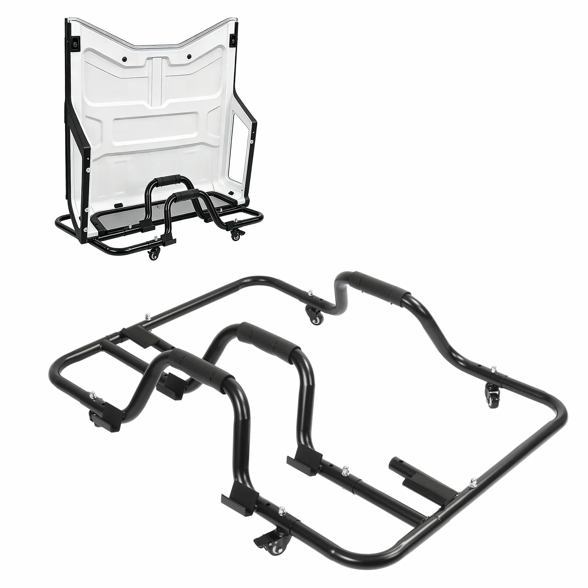 Rack di stoccaggio hardtop compatibile con Jeep Wrangler CJ-7/YJ/TJ/JK/JL 1976-2025 nero
