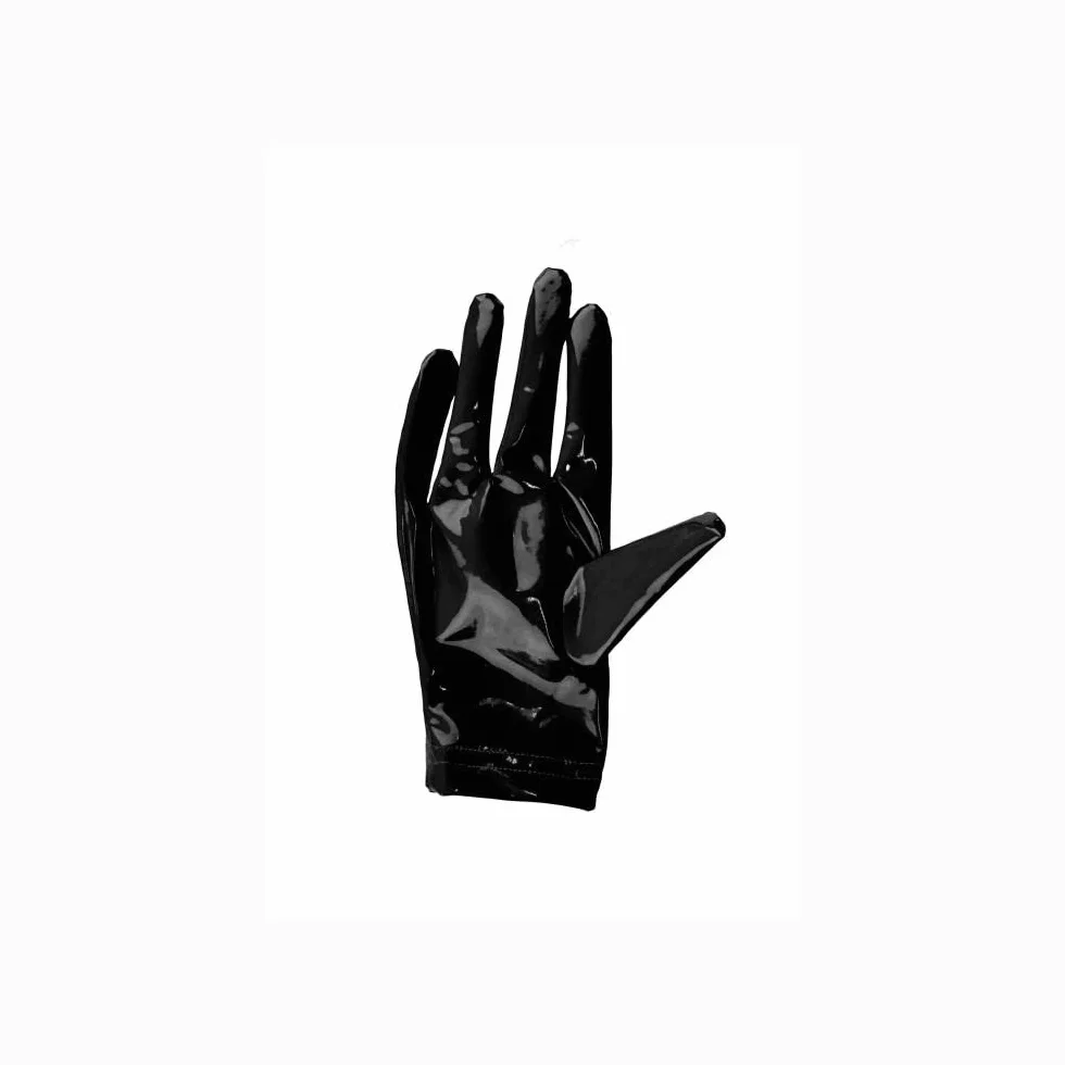 Sexy Effetto bagnato tuta PVC lucido lattice Pelle tuta Body cavallo aperto Mascherine guanti calzini