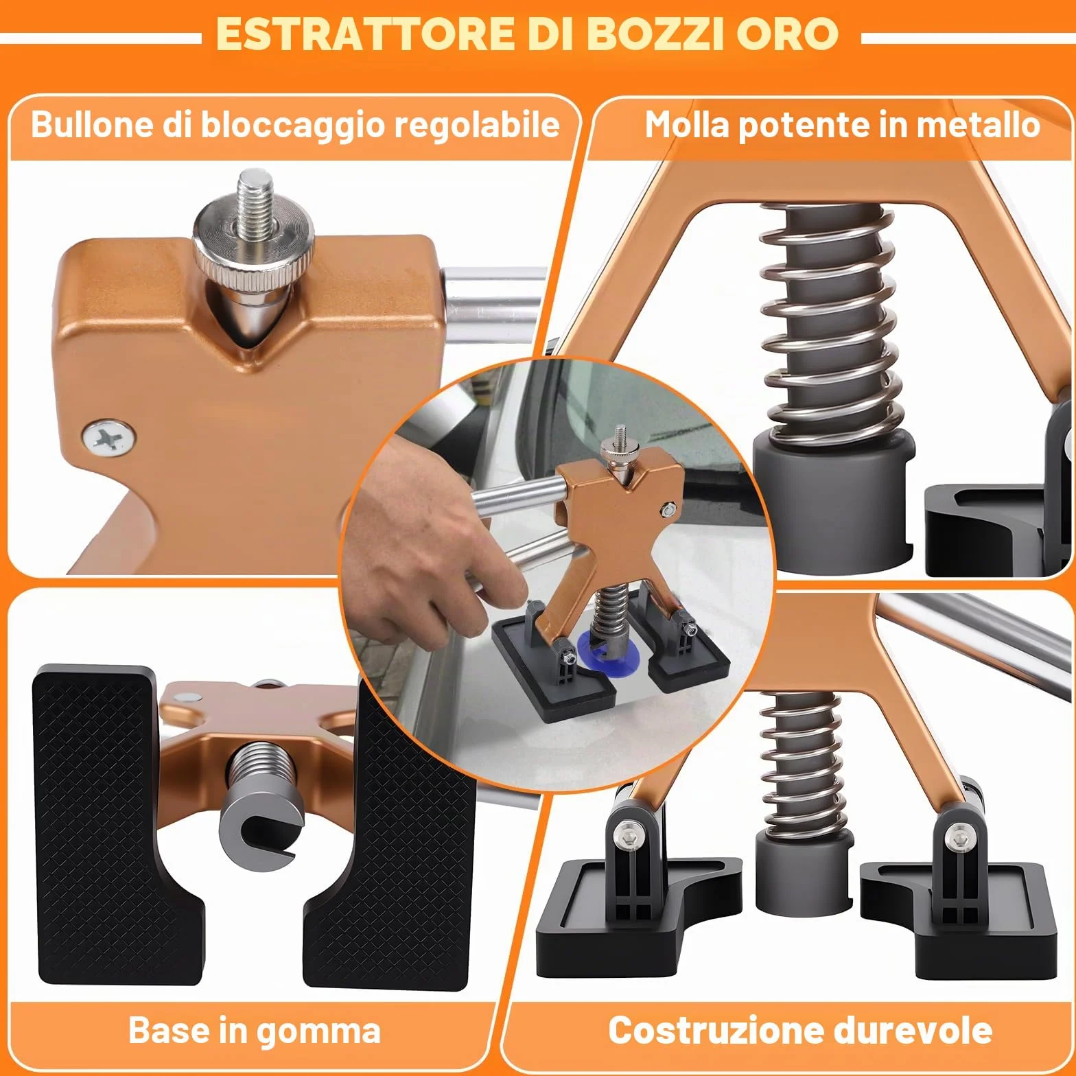 KAOLALI Kit Estrattore per Ammaccature Senza Vernice 78 Pezzi Tirabolli Carrozzeria Auto
