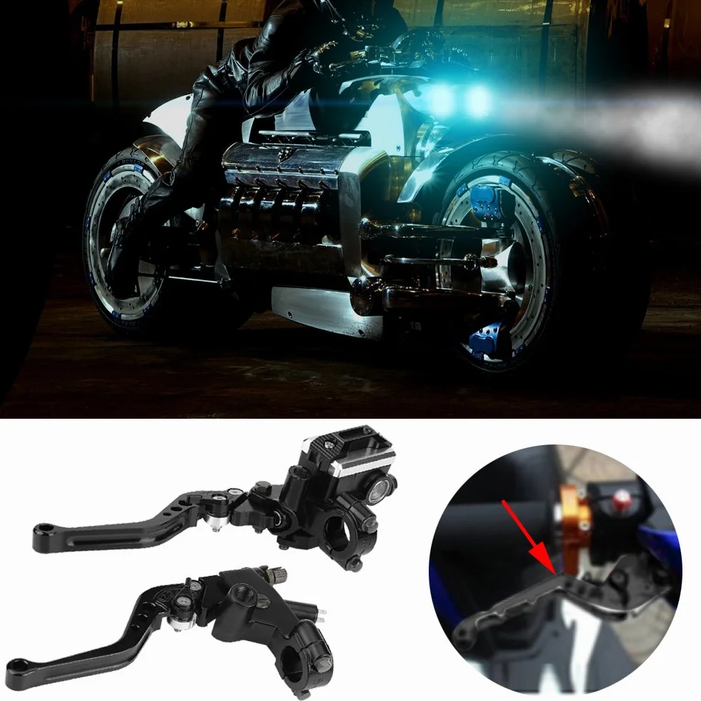 Qiilu QL04610 Uniwersalny Zestaw 1 Para 7/8" (22mm) Dźwignie Sprzęgła Hamulca Motocyklowego