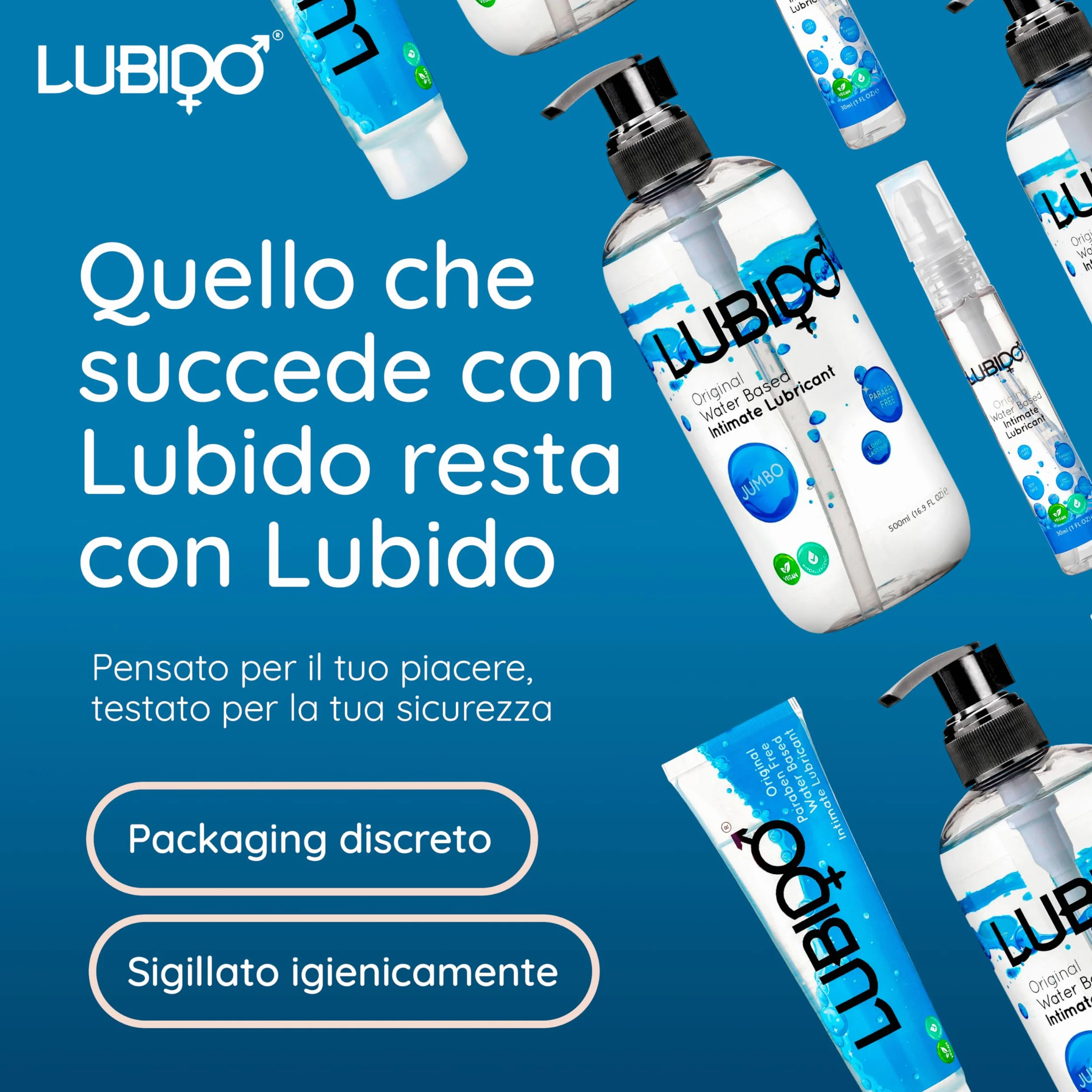 Lubido Original Gel lubrificante intimo a base d'acqua 250 ml