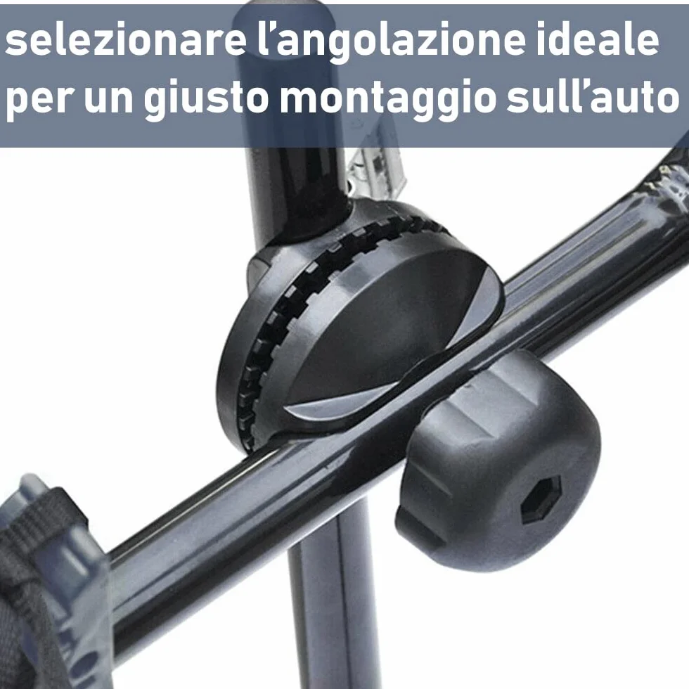 Portabici Universale Posteriore Auto Lupex PBAAL_B Fino a 3 Bici 40 kg Acciaio Zincato