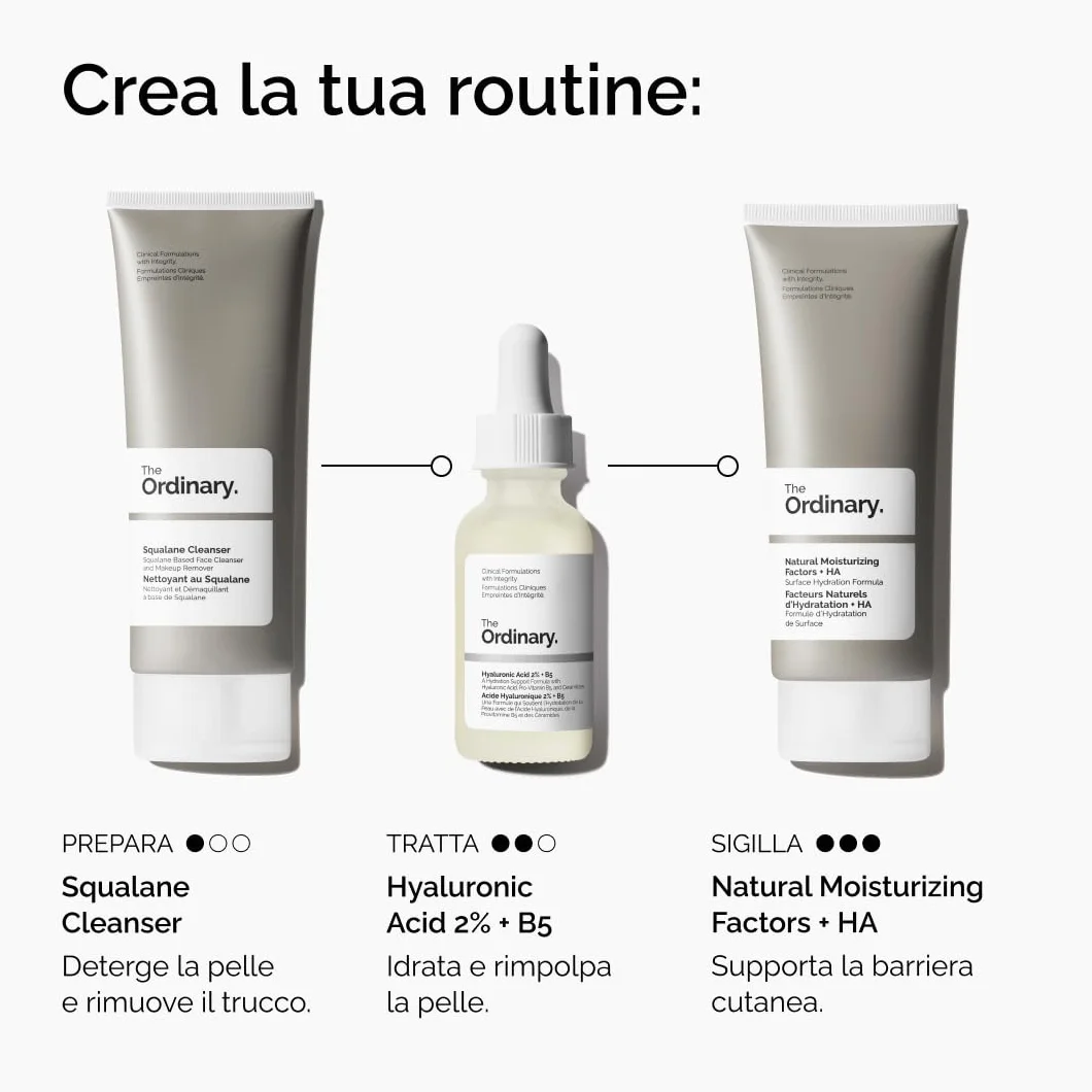 The Ordinary Hyaluronic Acid 2% + B5 30ml Siero Idratante Multi-Strato