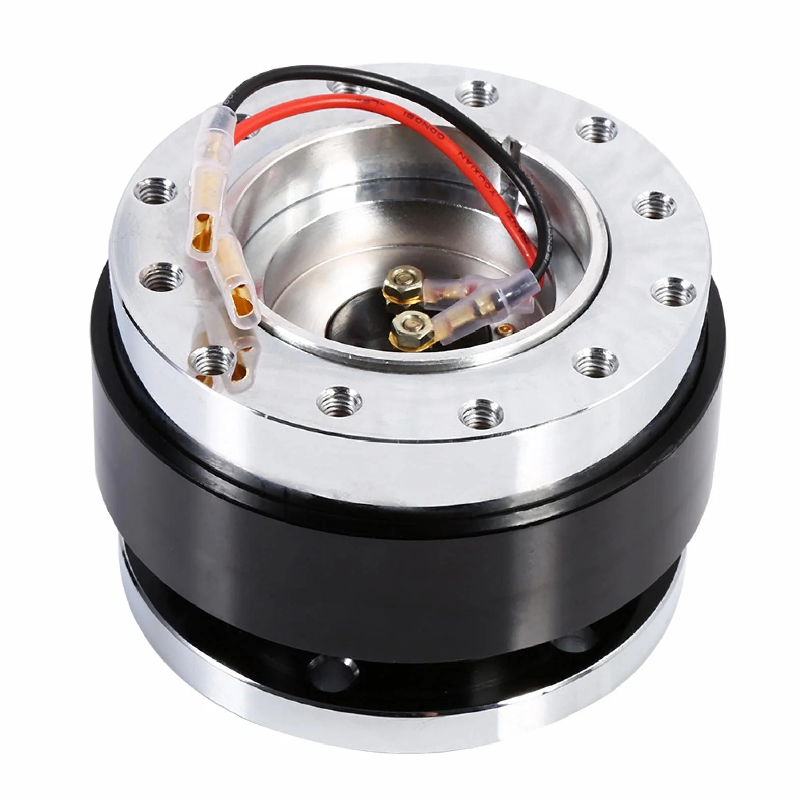 Volante Calice Sgancio Rapido Adattatore A Sfera Bullone 6 Fori Universale Kit Nero