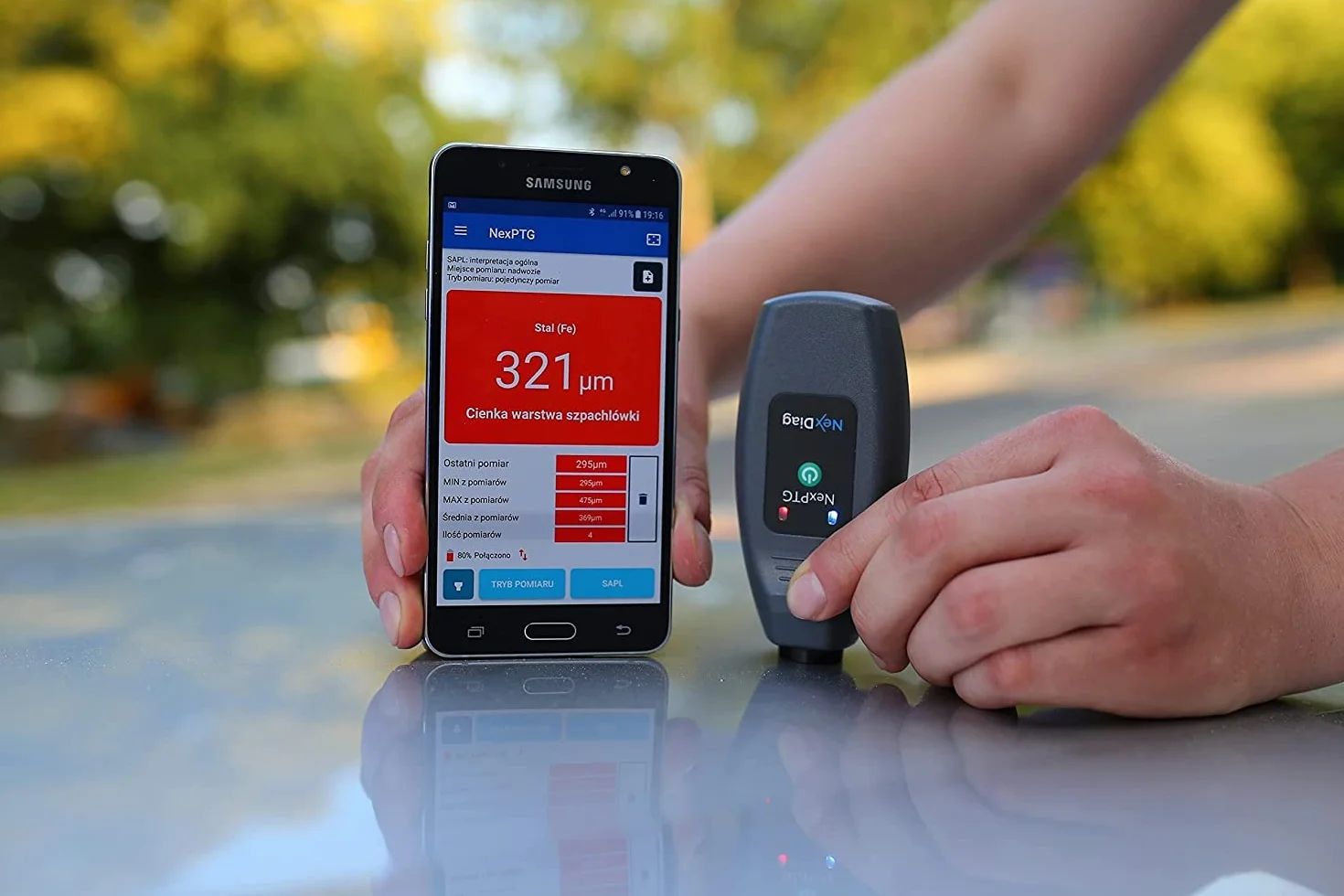 NexPTG Standard Plus Spessimetro con App iOS/Android | Tester professionale spessore vernice auto
