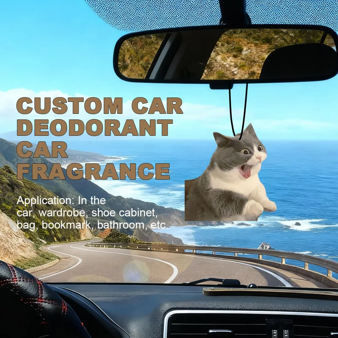 Car Diffusore Aromaterapia 6 Pezzi Deodorante Auto Gattino Presa d'Aria Ciondolo