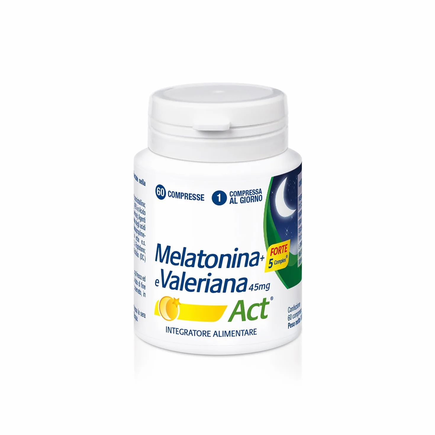 Melatonina Act + Forte 5 Complex 45mg 60 Compresse Integratore Alimentare